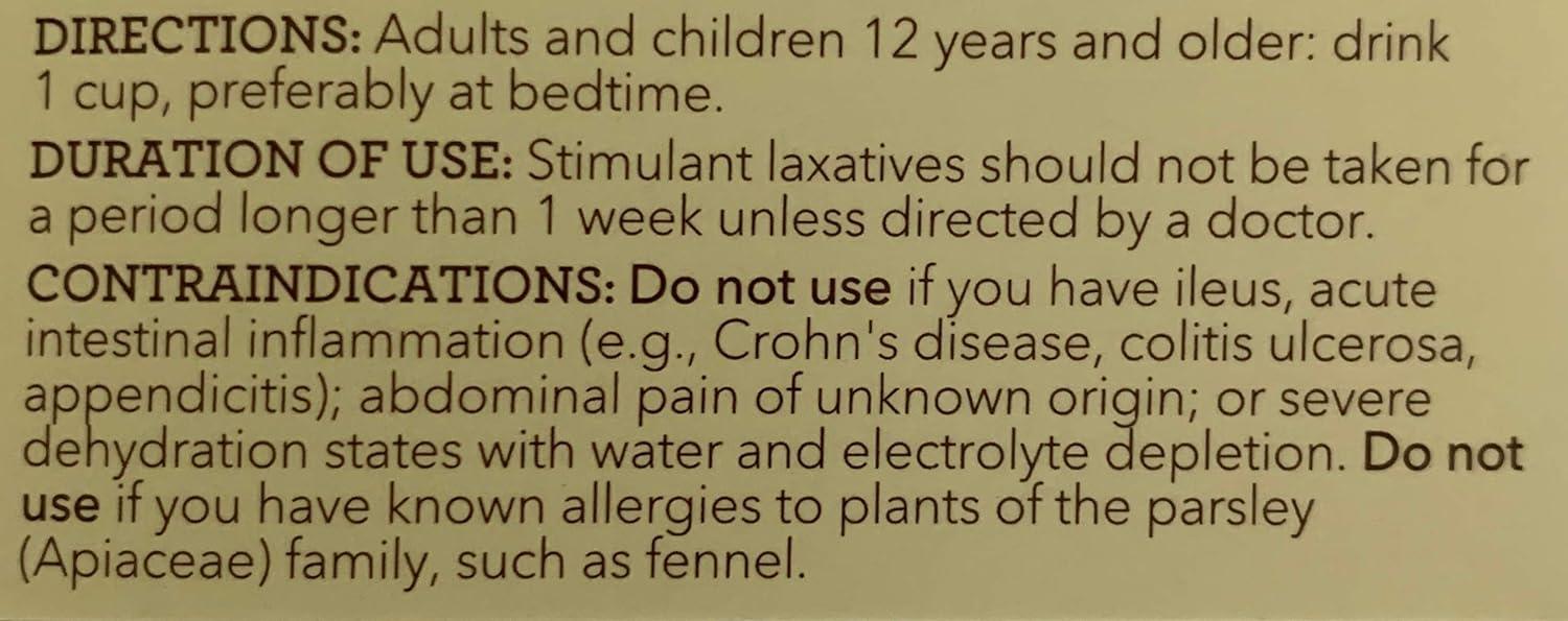 GreenWise Organic Laxative Herbal Supplement Senna Leaf Peppermint