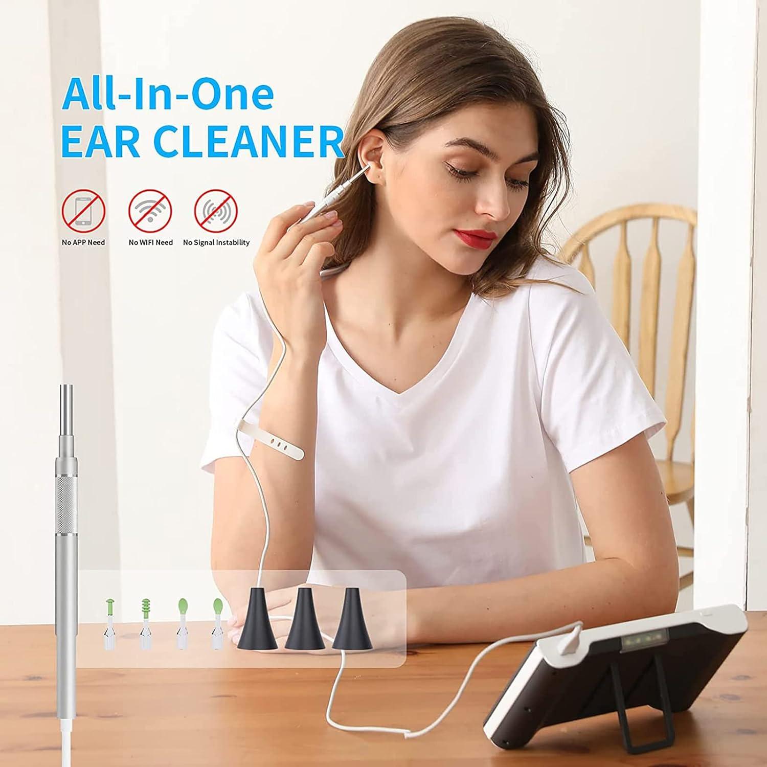 Ear Wax Removal Tool Camera with 7 Inch IPS Screen Ear Endoscope Wax  Removal Tool with 6 Led Lights Ear Otoscope Cleaner Easy to Use and Can  Take Pictures and Videos