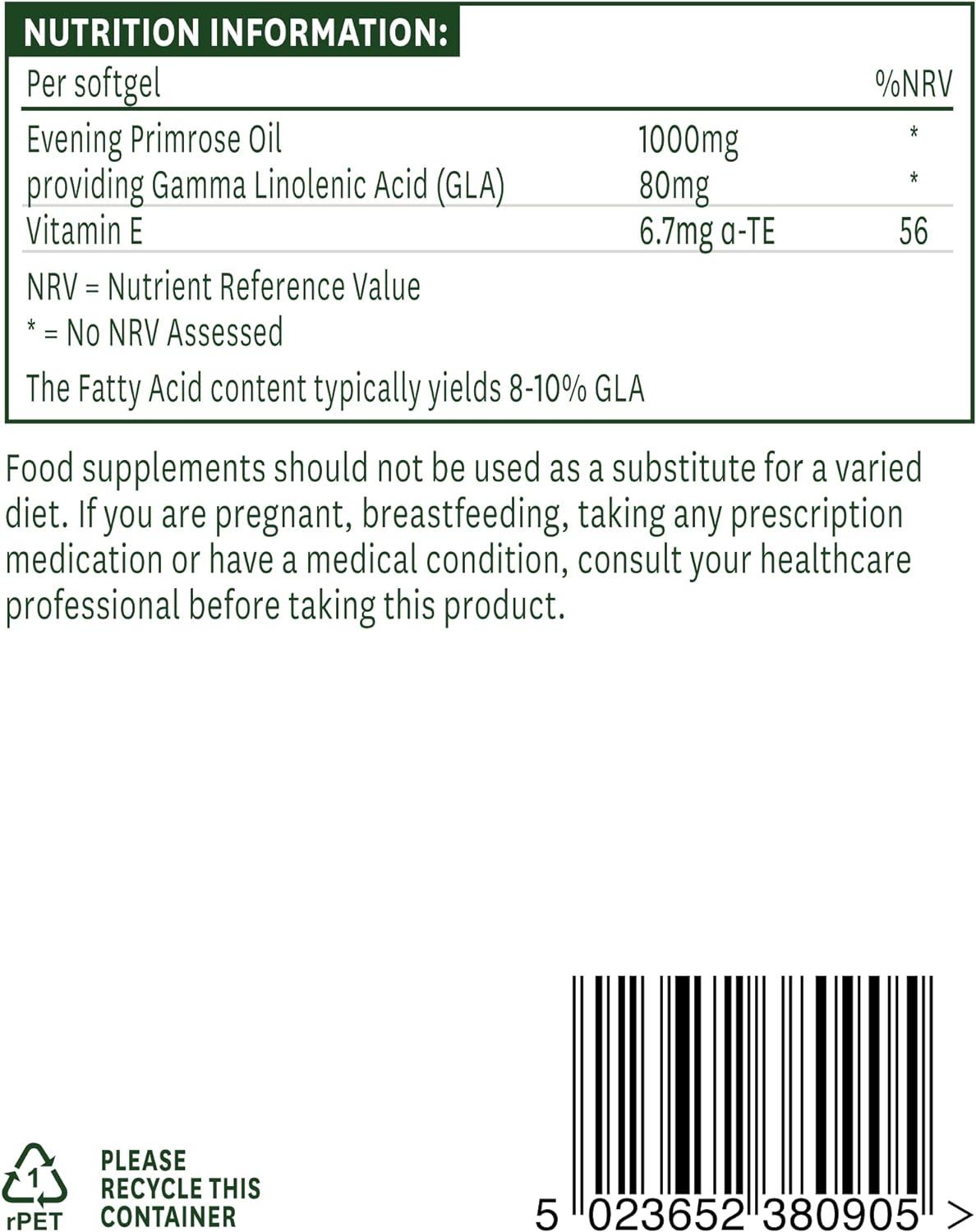 Natures Aid Evening Primrose Oil 1000 Mg 90 Capsules Evening Primrose