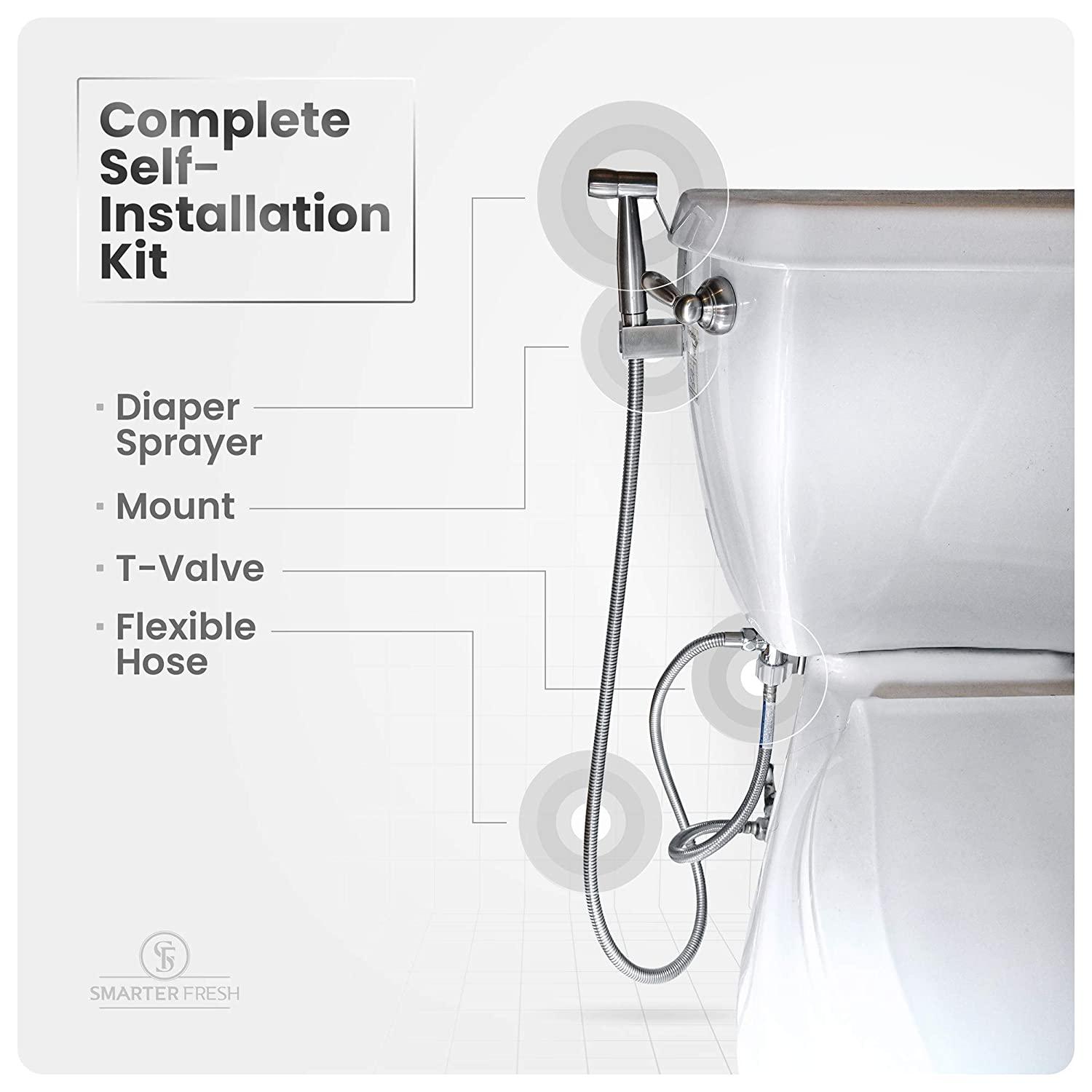 Heavy Weight Diaper Sprayer Luxury Splatter Proof Stainless Steel