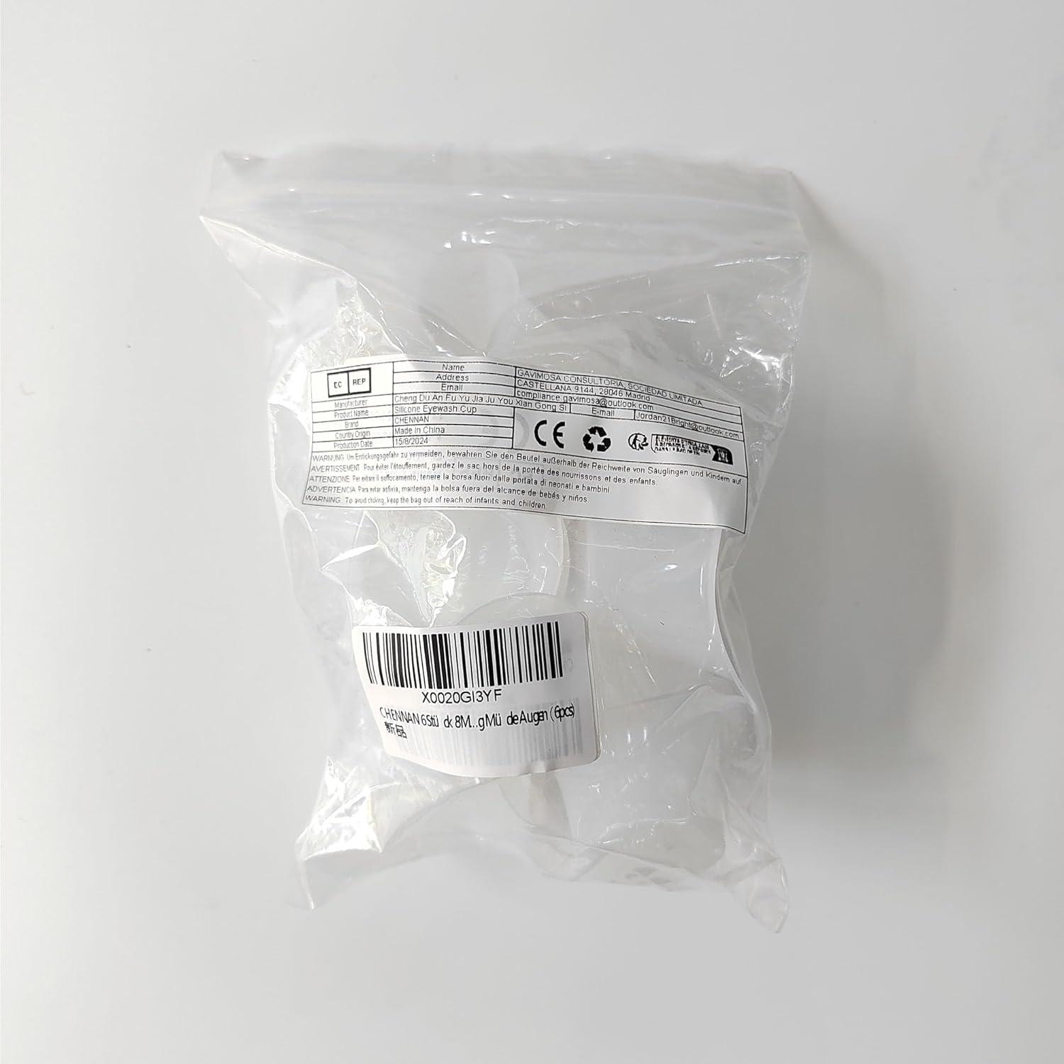 6 Coppette Per Lavaggio Occhi In Silicone - 8 Ml Cadauna - Morbide E Portatili - Per Igiene E Stanchezza Oculare - Foto 5