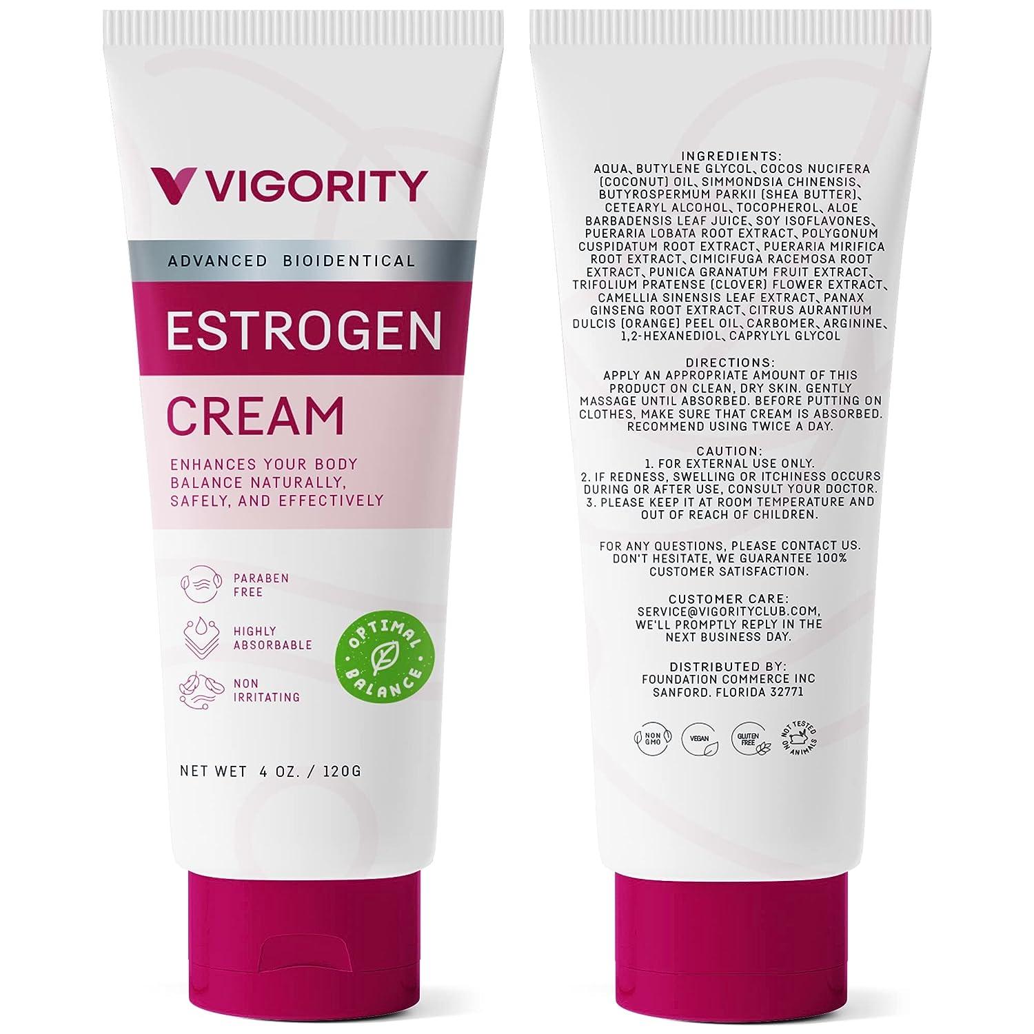 Natural Bioidentical Estrogen Cream for Menopause Relief & Hormonal