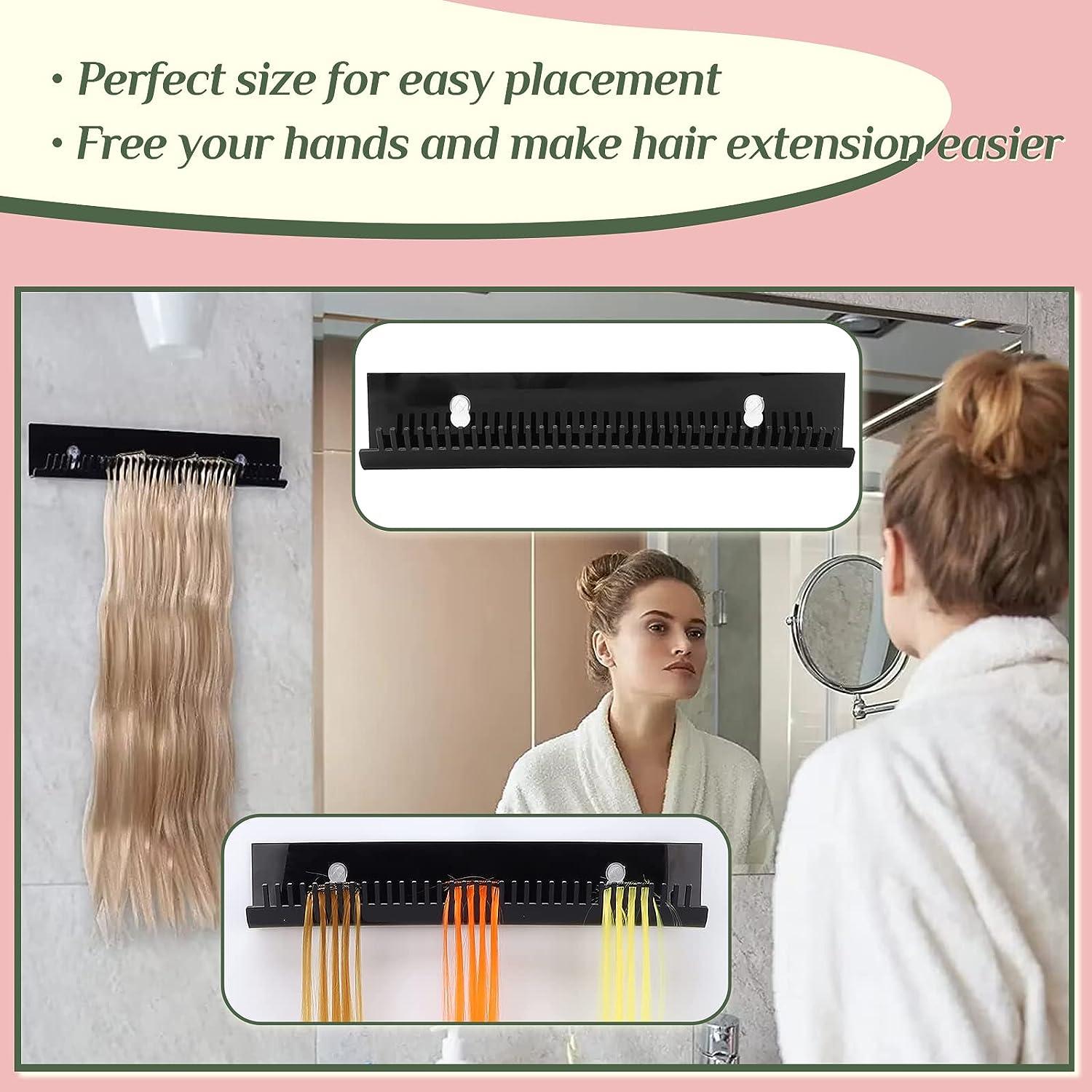 Slinsmei Black Hair Extensions Holder for Styling Professionally Designed  to Securely Hold Extra Wide Wefts including Hand Tied Wefts Wide Band Wefts  Beaded Wefts and Full Bundles 11.6 Inch (Pack of 1) Black