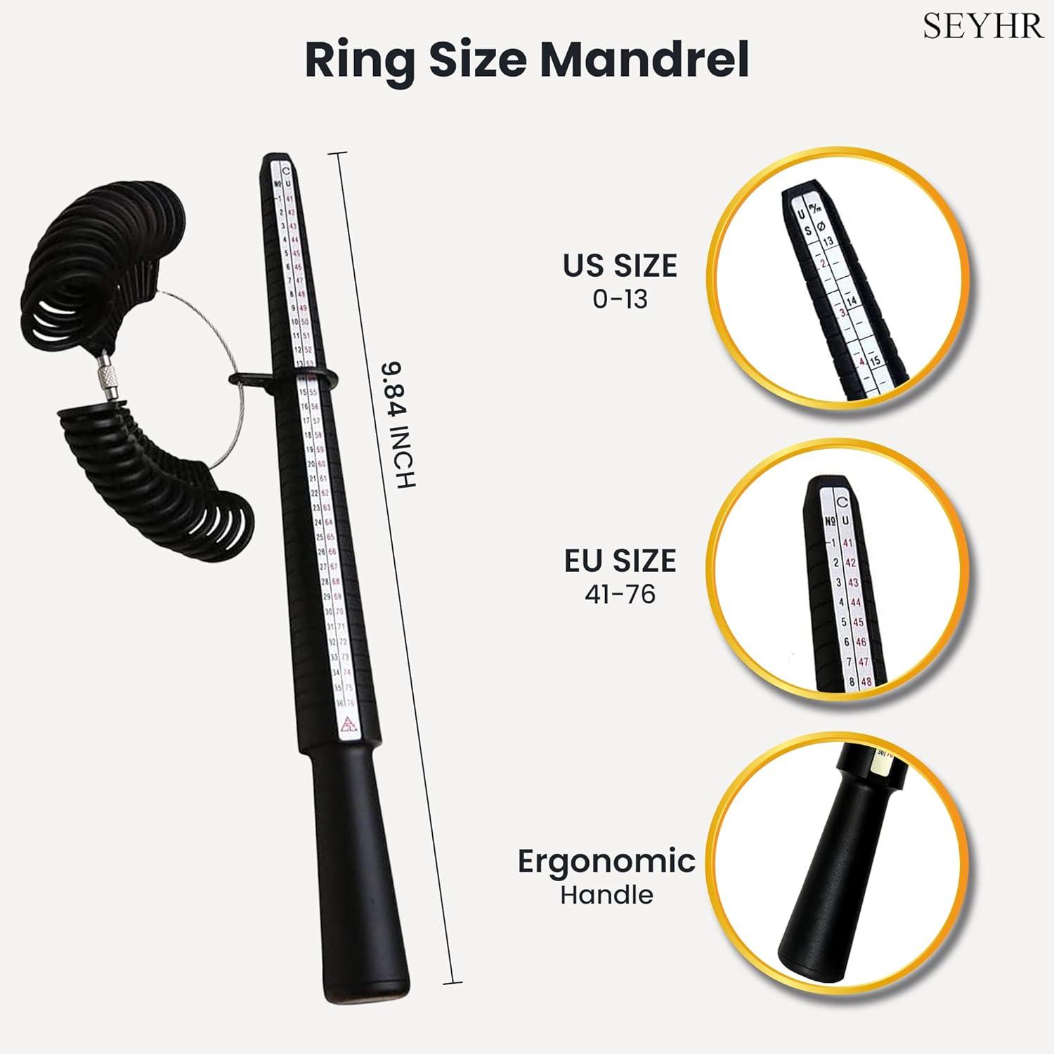UK/EU/US Ring Size Ruler Loop Hand Measure Tool Circle Ring Sizer
