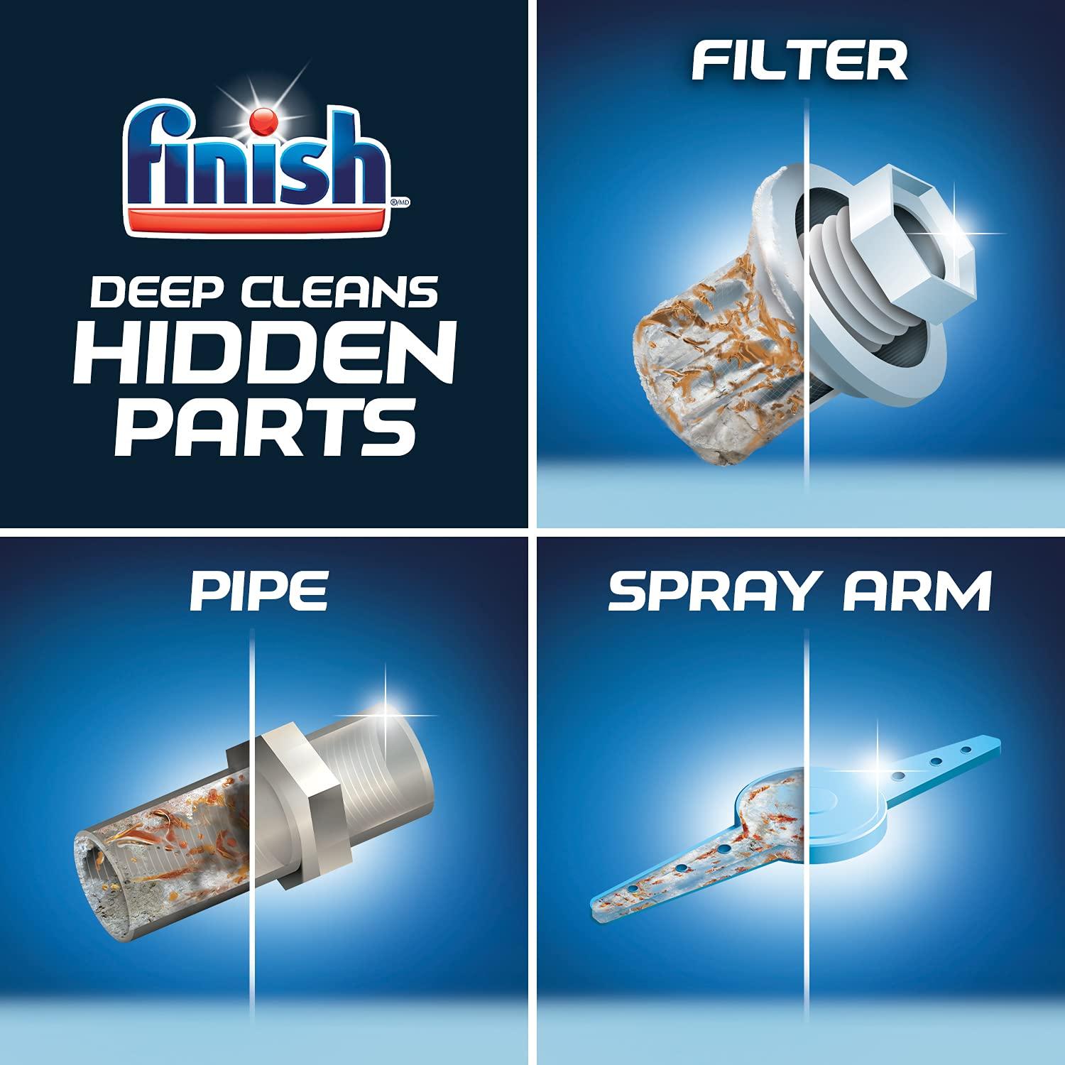 Finish Dual Action Dishwasher Cleaner Fight Grease & Limescale Fresh 8