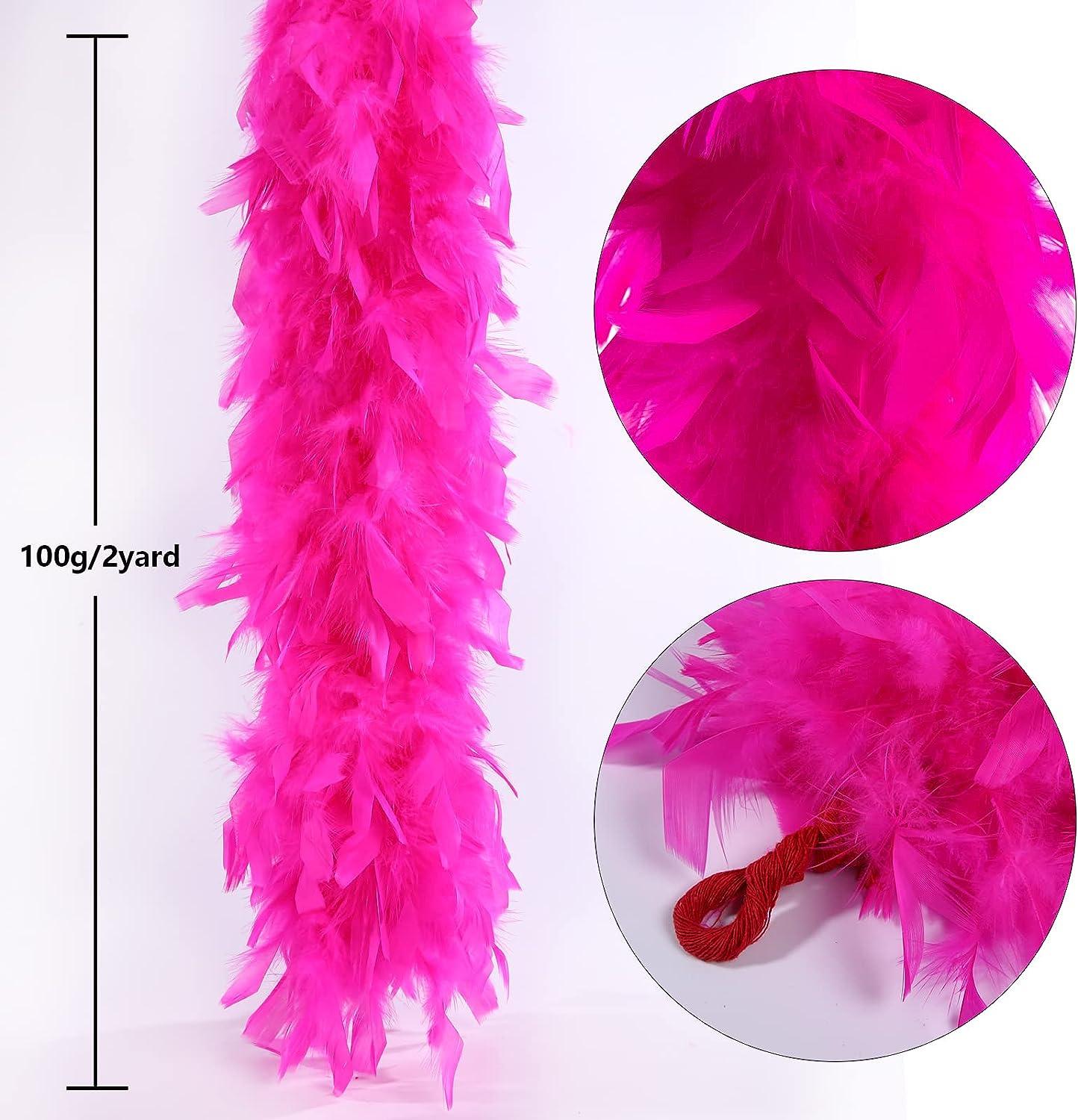  THARAHT White Chandelle Turkey Feather Boa 2 Yards 40g for DIY  Craft Home Dancing Wedding Party Halloween Costume Decoration Feather Boa :  Clothing, Shoes & Jewelry