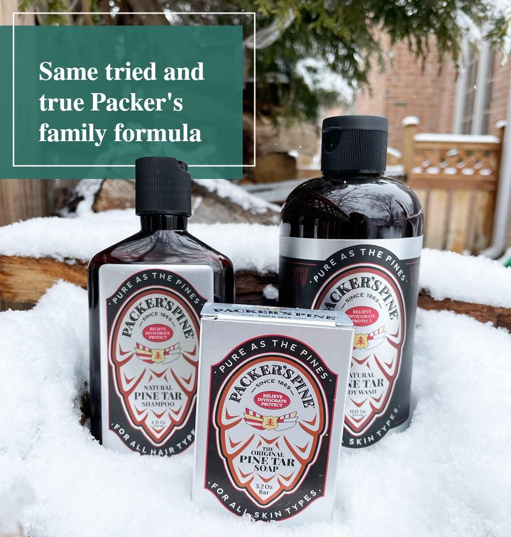 Packer's Pine Tar Soap 3 Pack | The Original Men’s Bar Soap With Natural  Pine