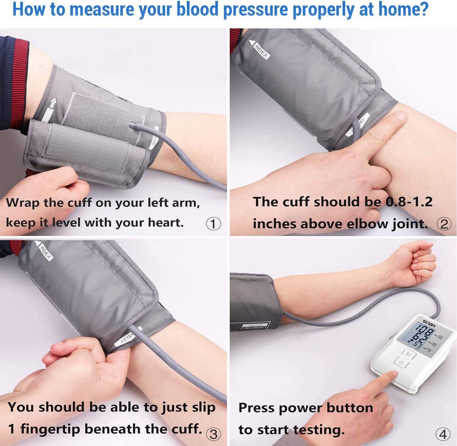 Scian Blood Pressure Monitor Upper Arm with Adjustable Cuff,Digital