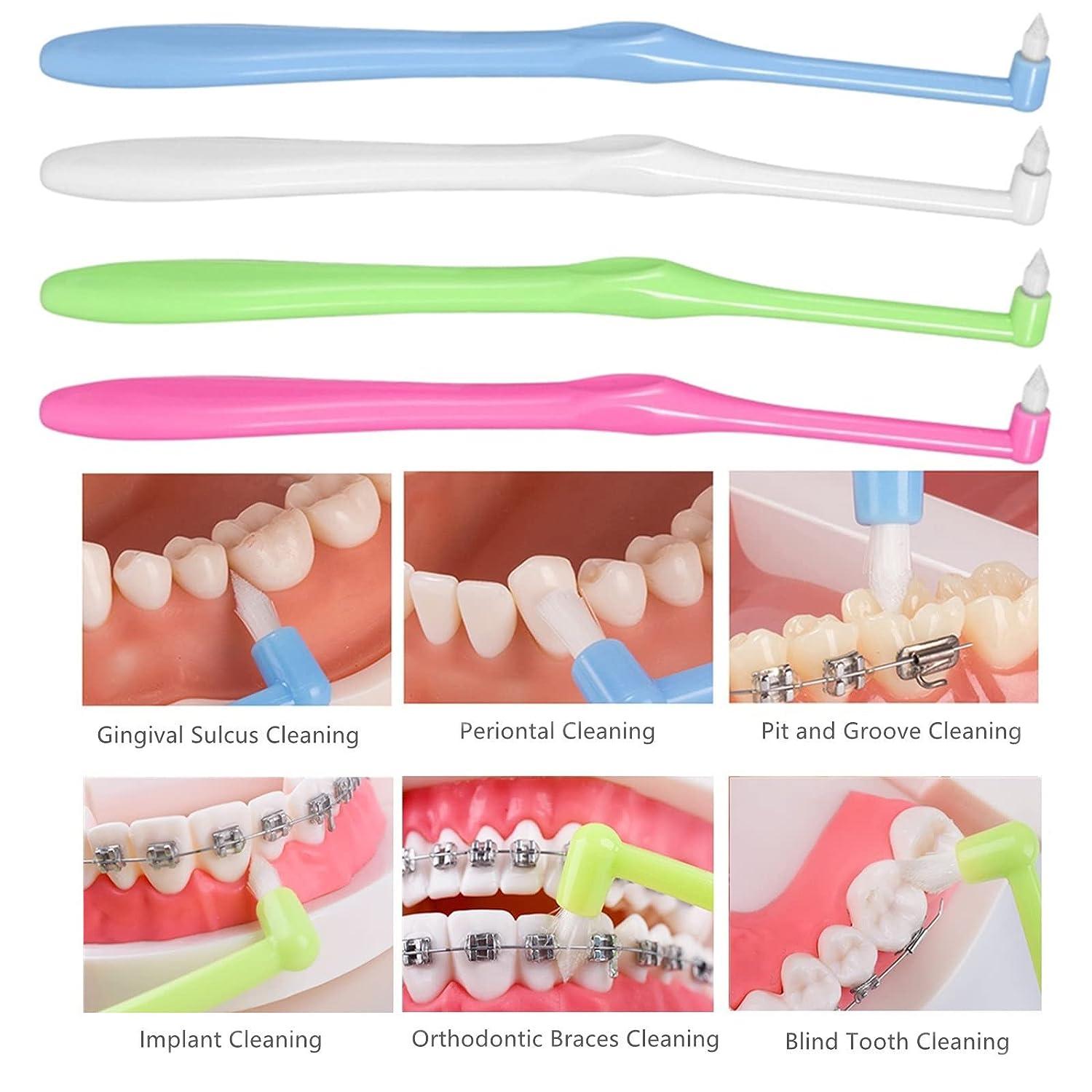 12 Pieces Orthodontic Toothbrush Pointed Head Orthodontic Brush apered