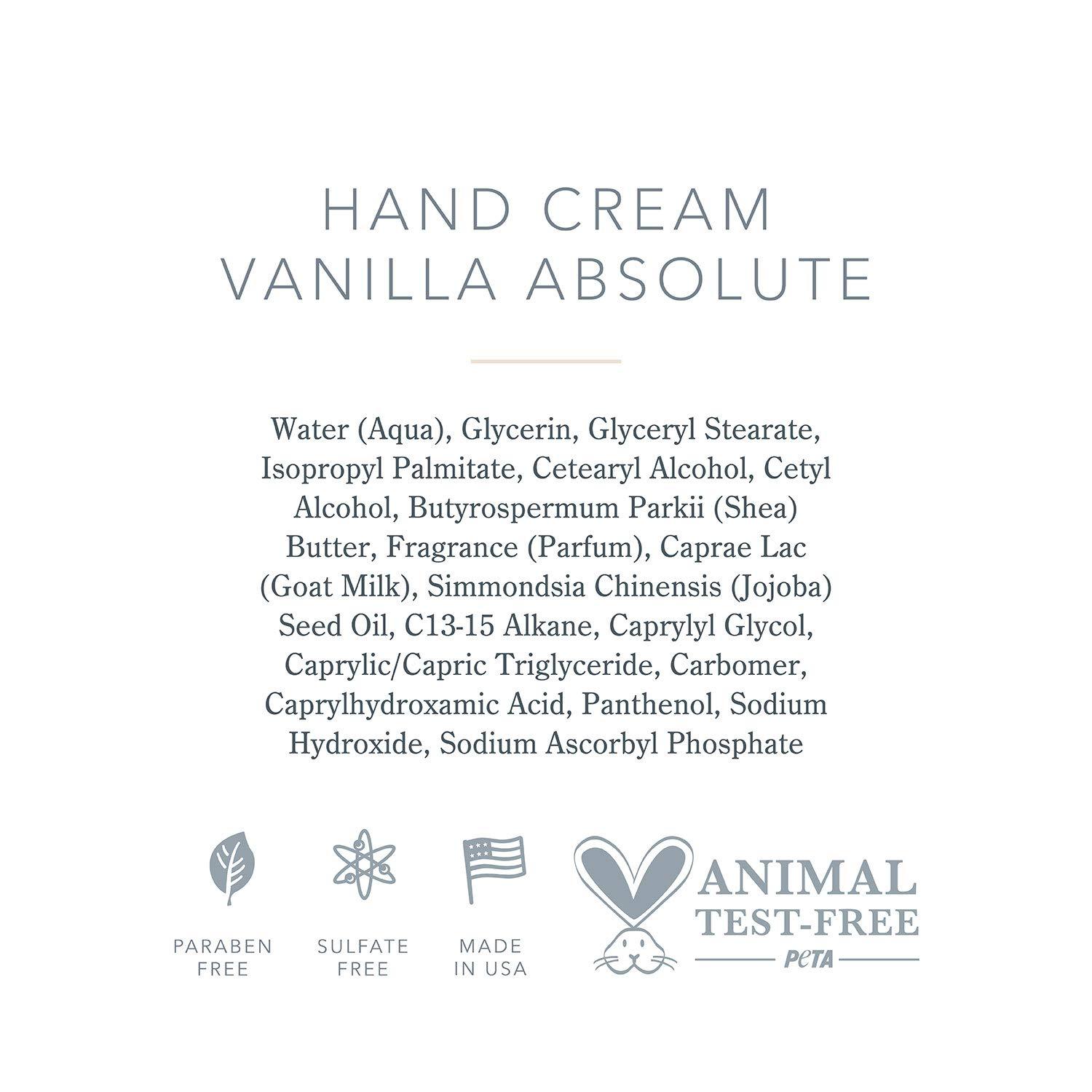 Beekman 1802 Hand Cream Vanilla Absolute Moisturizing & Hydrating
