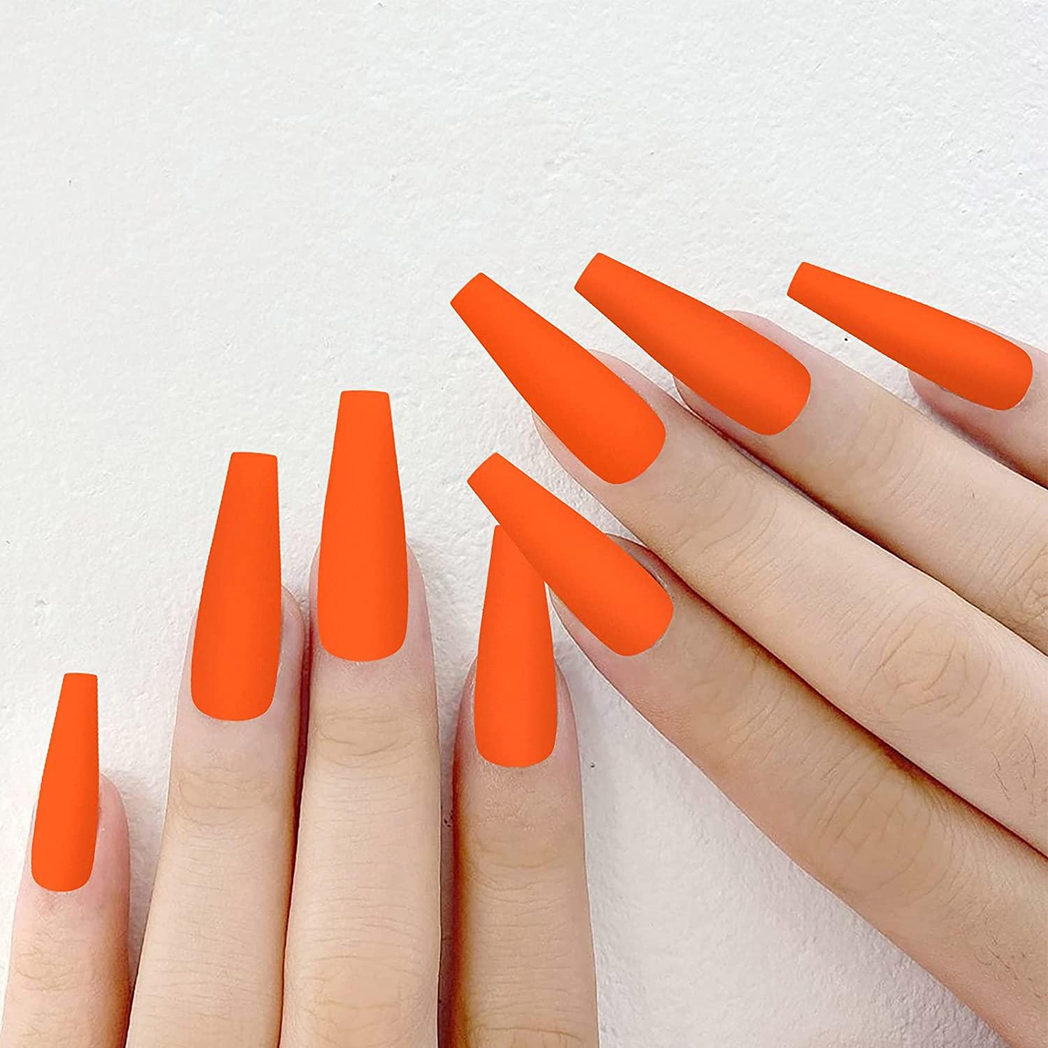 The W Nail Bar - This matte orange mani is bringing the heat to a crisp  fall day. ❤️‍🔥 Nails by: Gabby📍 The W Nail Bar German Village, Ohio. |  Facebook