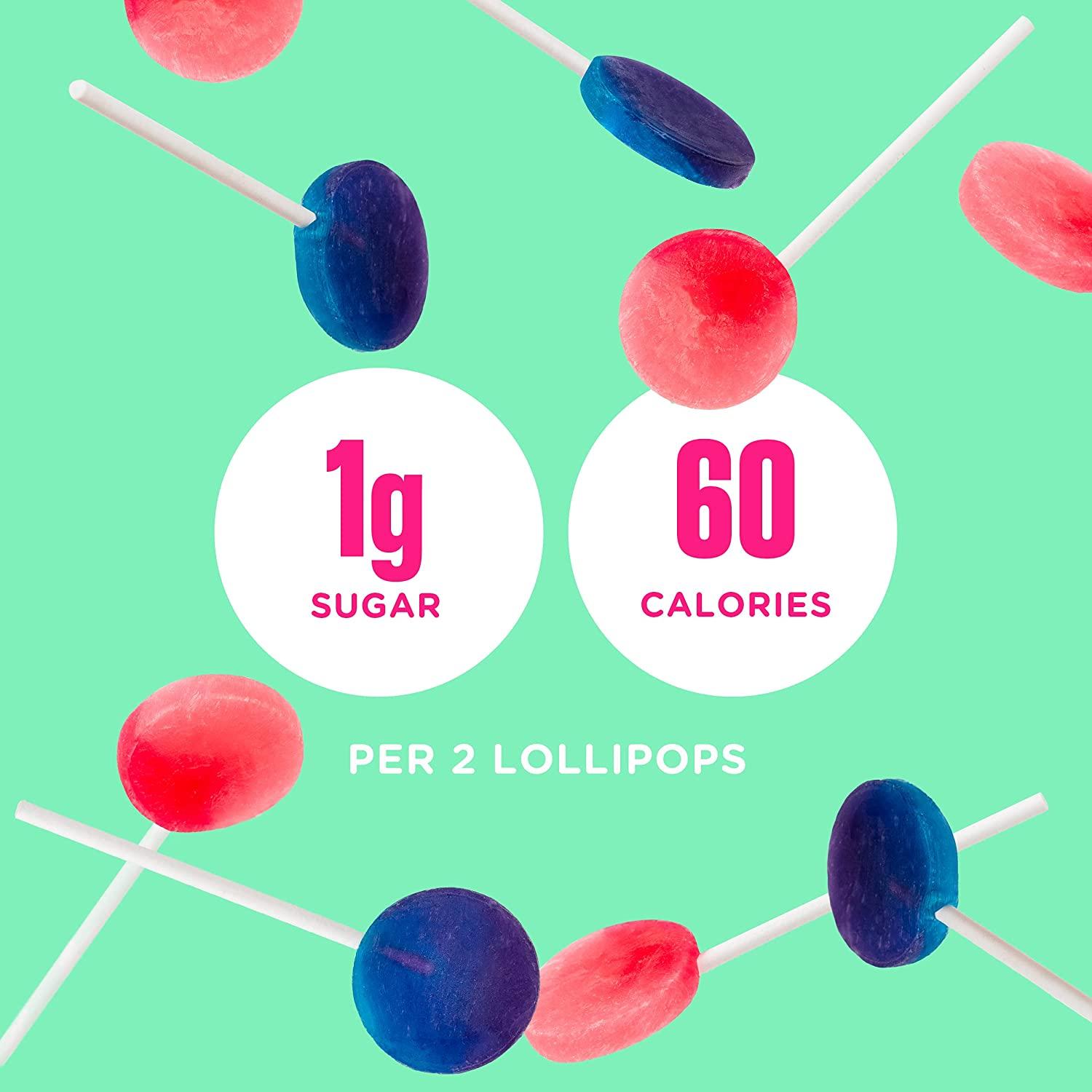 SmartSweets Lollipops, Blue Raspberry & Watermelon, Hard Candy with Low