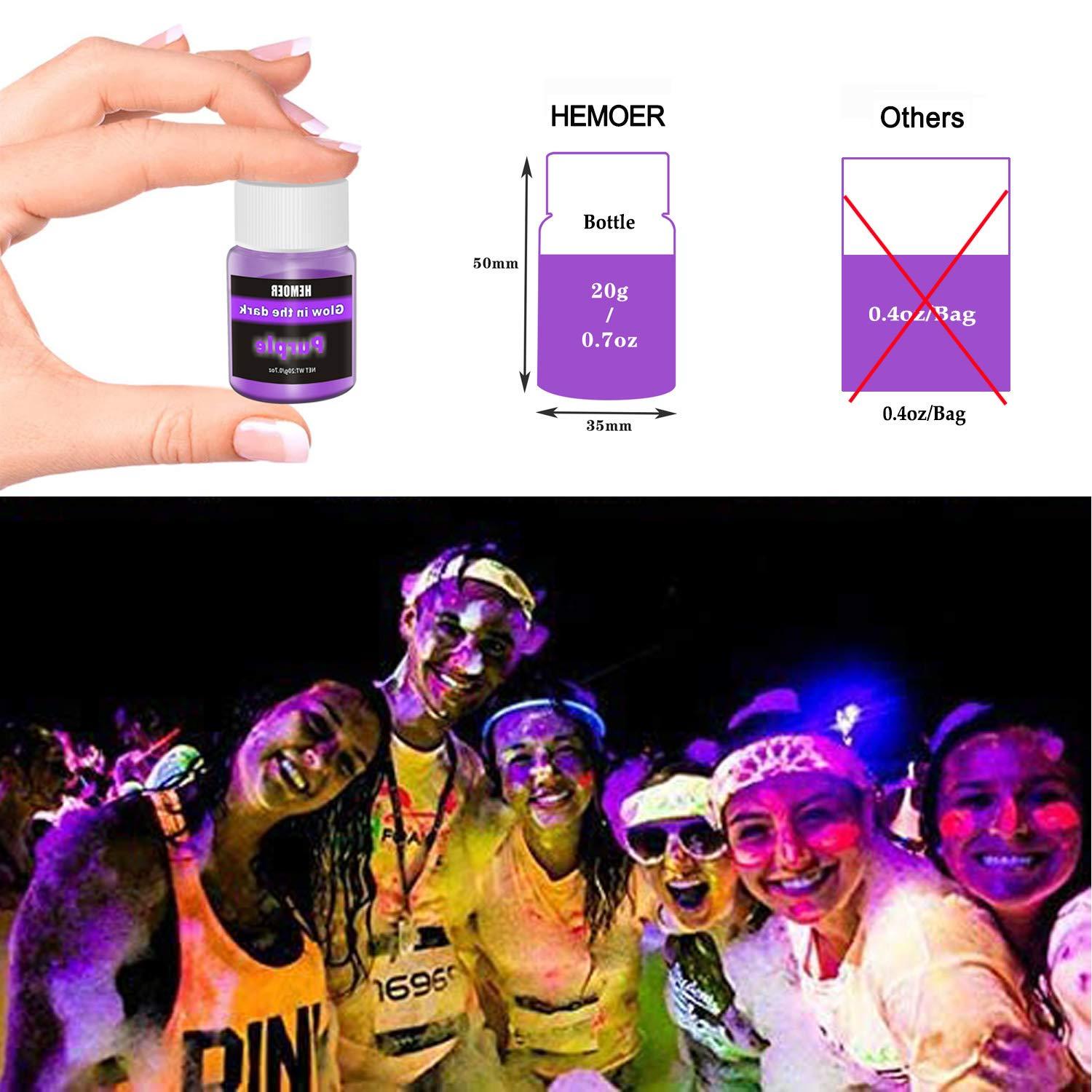 12 NEON Colors Fluorescent Phosphor Pigment Powder10gram Neon Mica Pigments  for Nail Polish,Painting,Printing,Cosmetics,Polymer