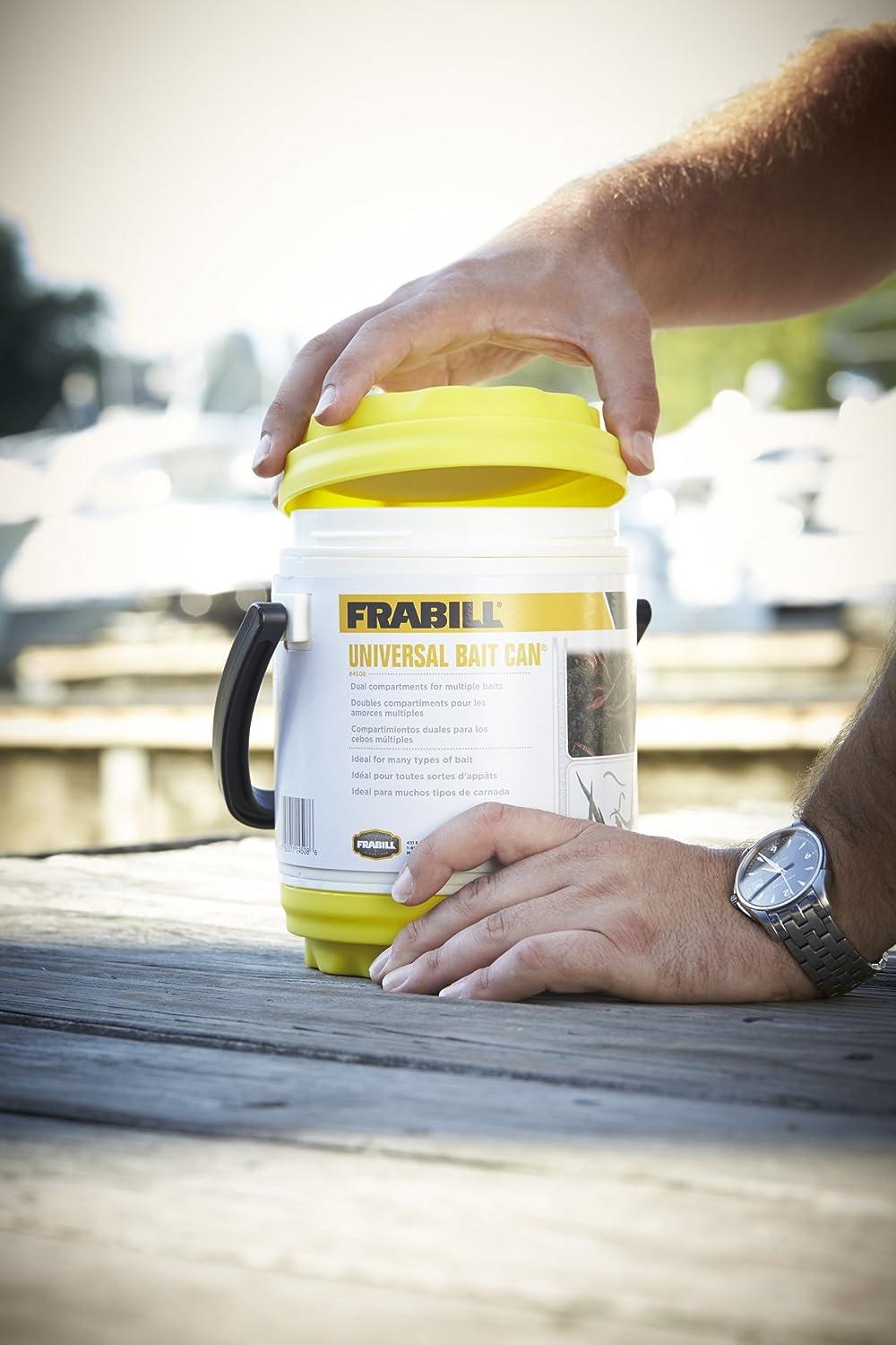 Frabill Dual Compartments Crawler Can Convenient Fishing Bait Storage