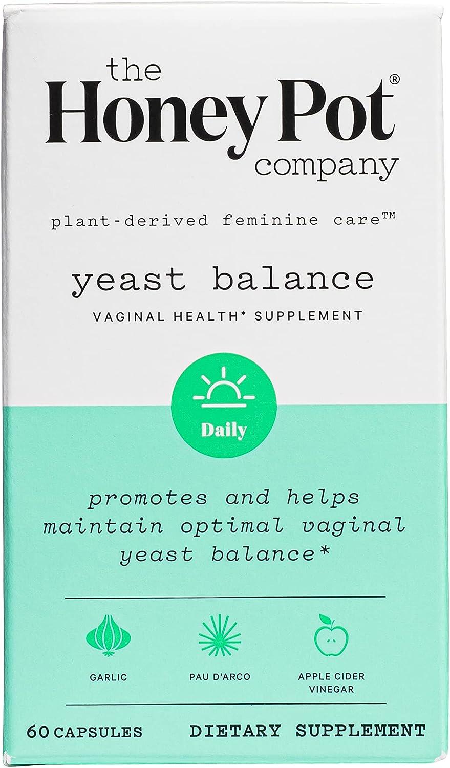 Honey Pot Company Yeast Balance Supplement Promotes Vaginal Health