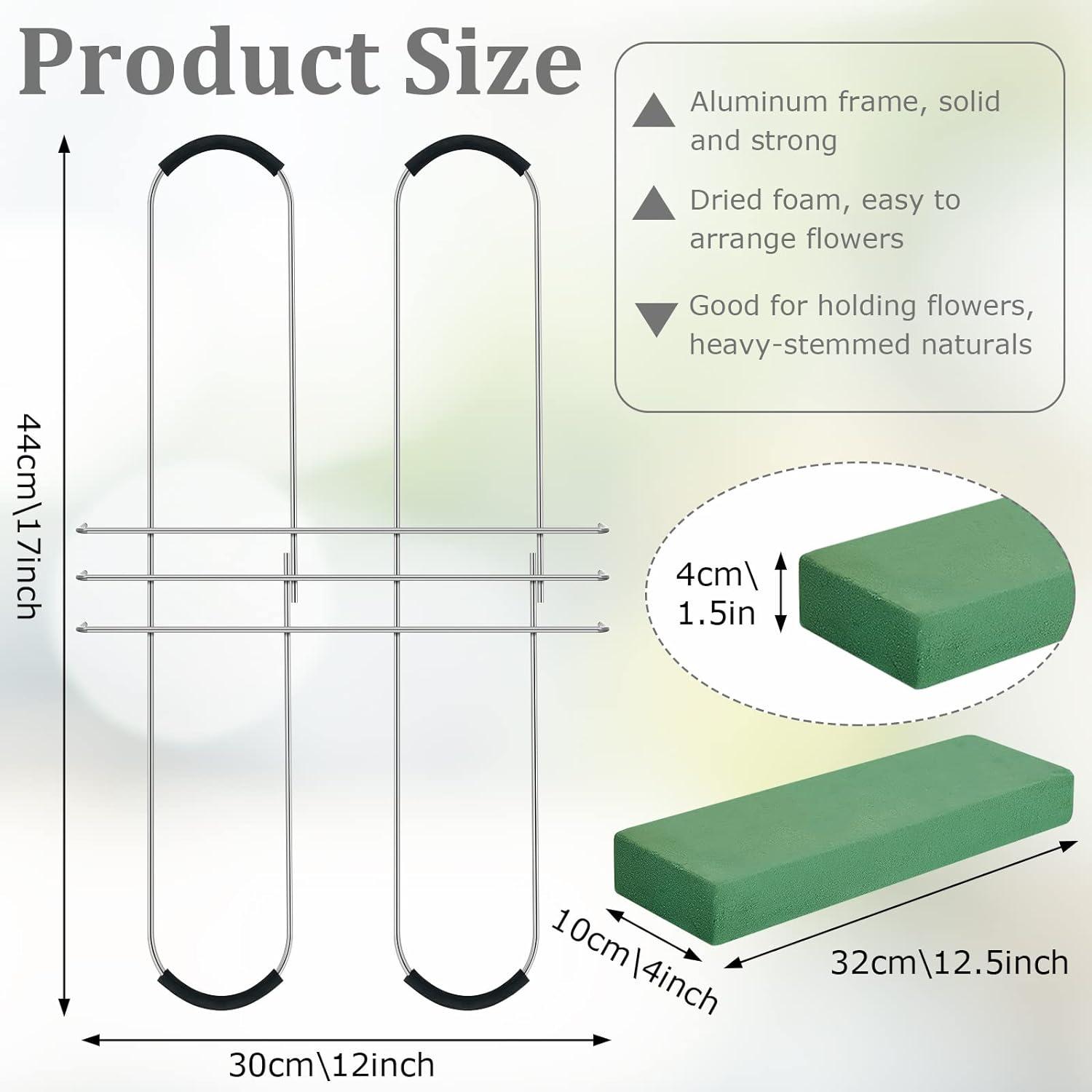 6 Pack 12 Inch Headstone Flower Saddles Rustproof Galvanized Wire