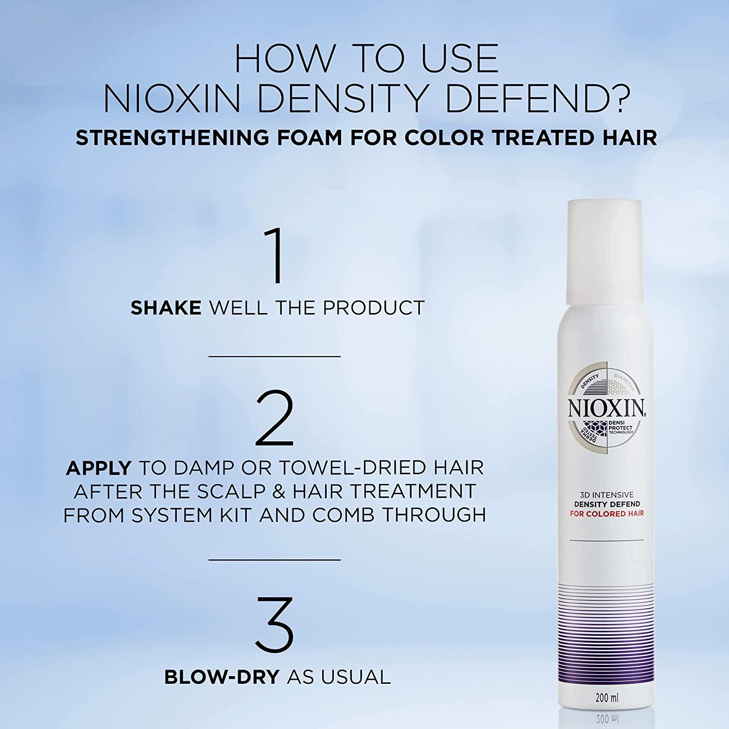Nioxin Density Defend, Lightweight Strengthening Foam, Color Treated