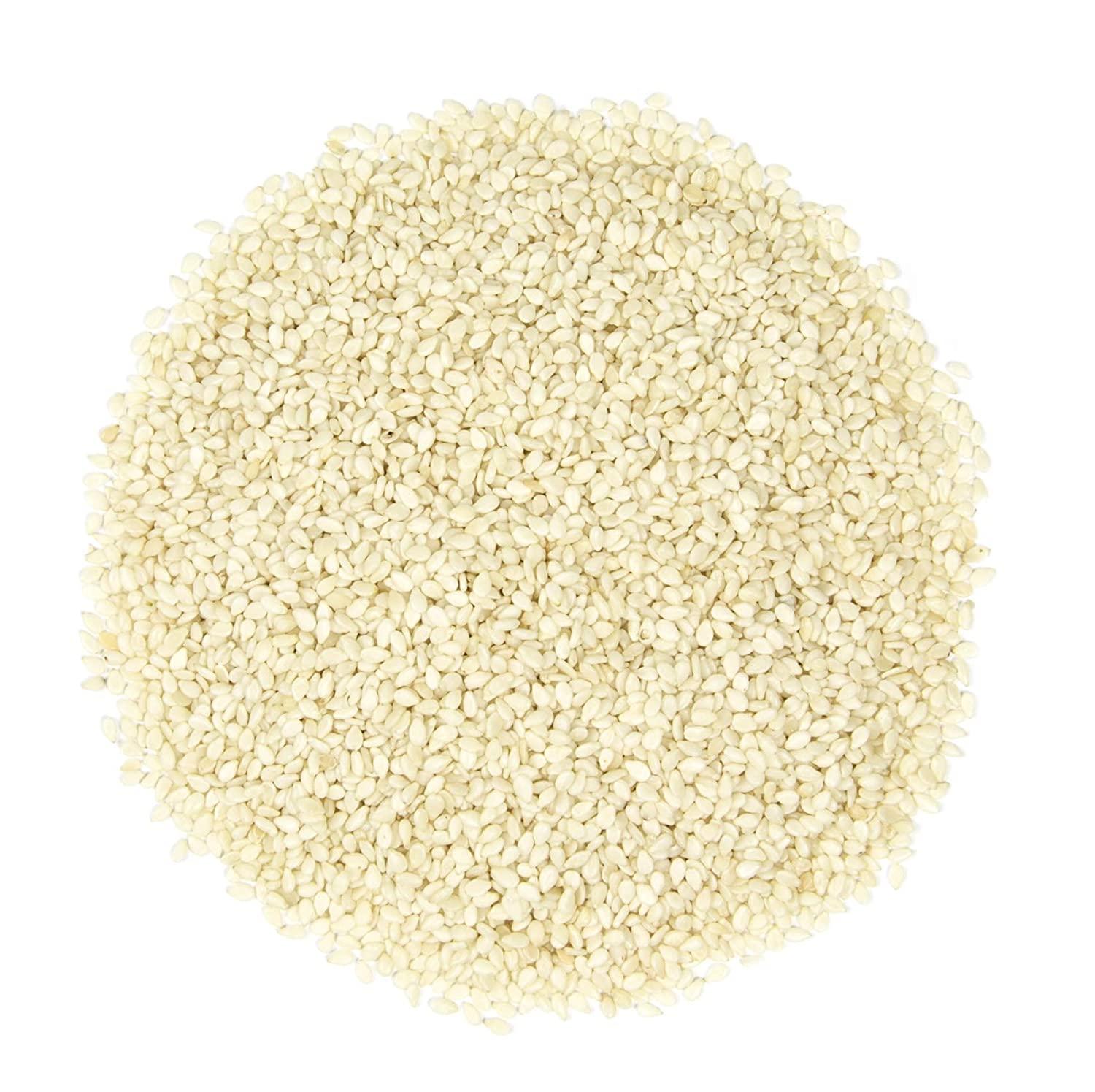 Sesame Seeds, White Ajonjoli Perfect for Bakery and Salads 4 oz. 4