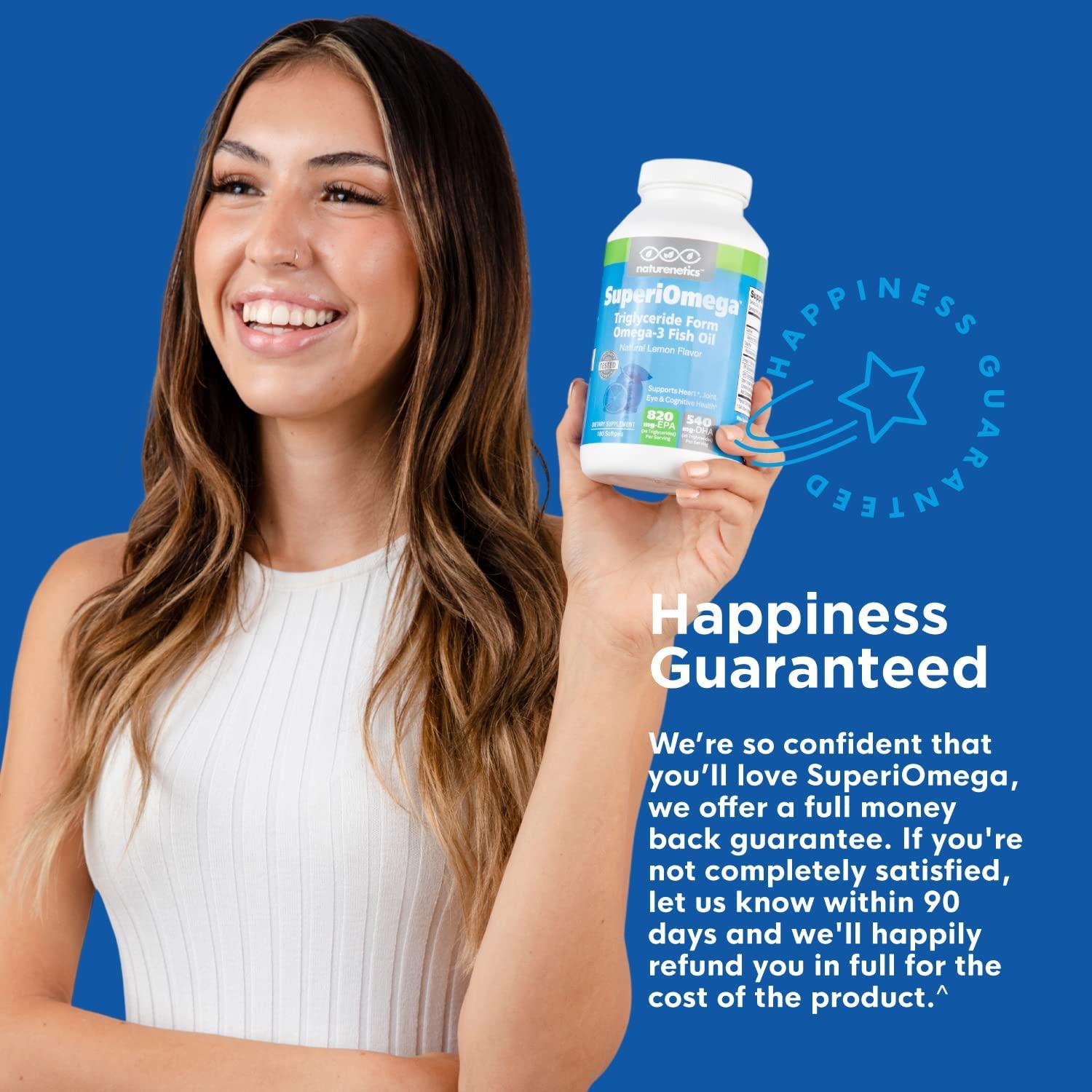 Omega3 Fish Oil for Dry Eyes, Joint, Heart and Brain Health No Fishy