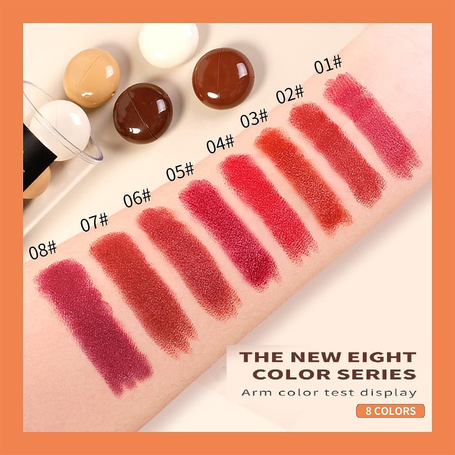 Chocolate Lipstick Set Capsule Pills Lipstick 8 Colors Cute Waterproof