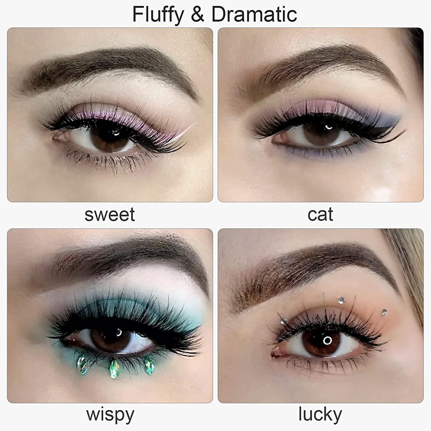 OBEYA False Eyelashes 10 Pairs Different Style Strip Lashes Variety