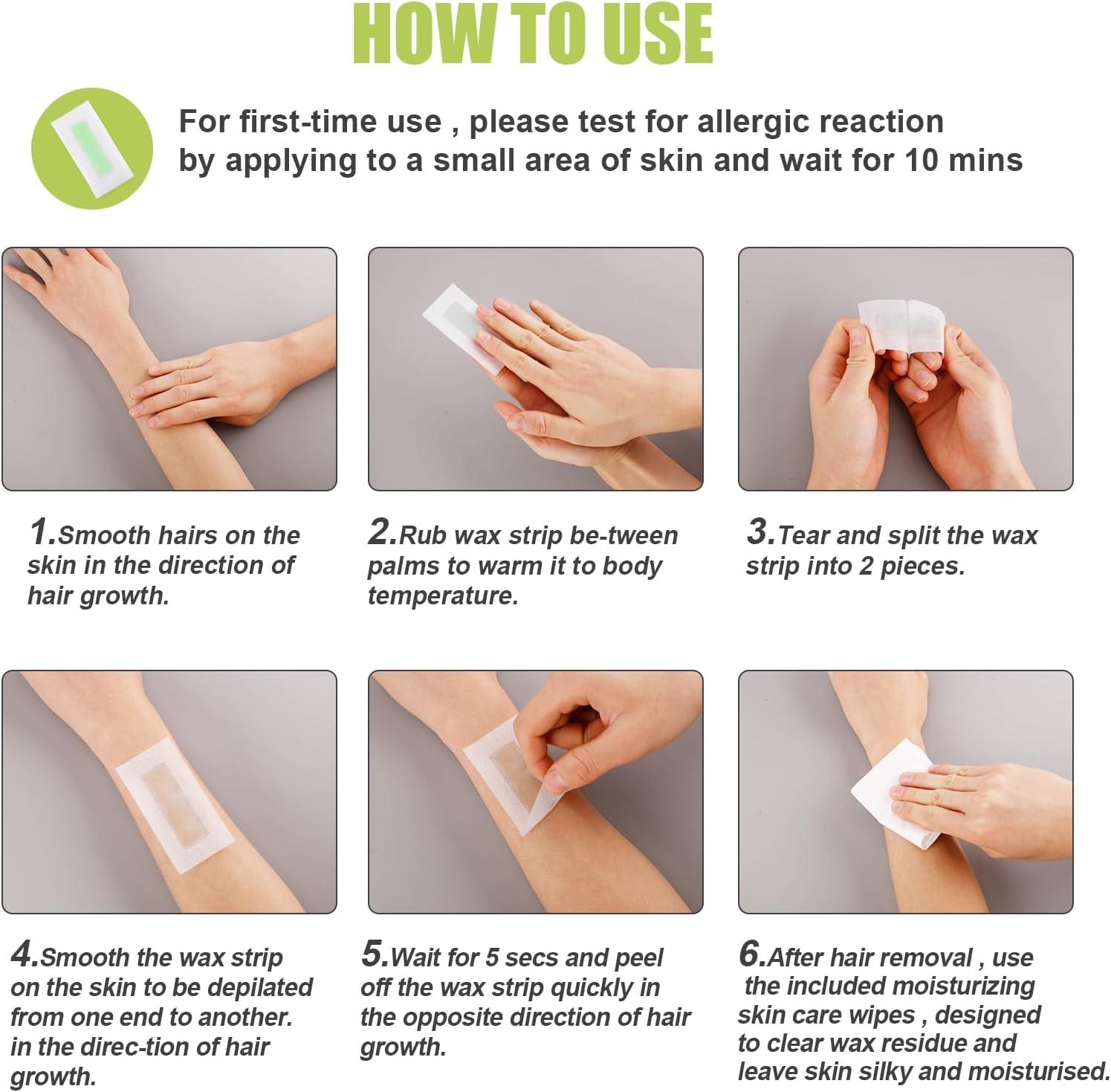 40pcs Wax Strips for Hair Removal Body Wax Strips Practical Hair