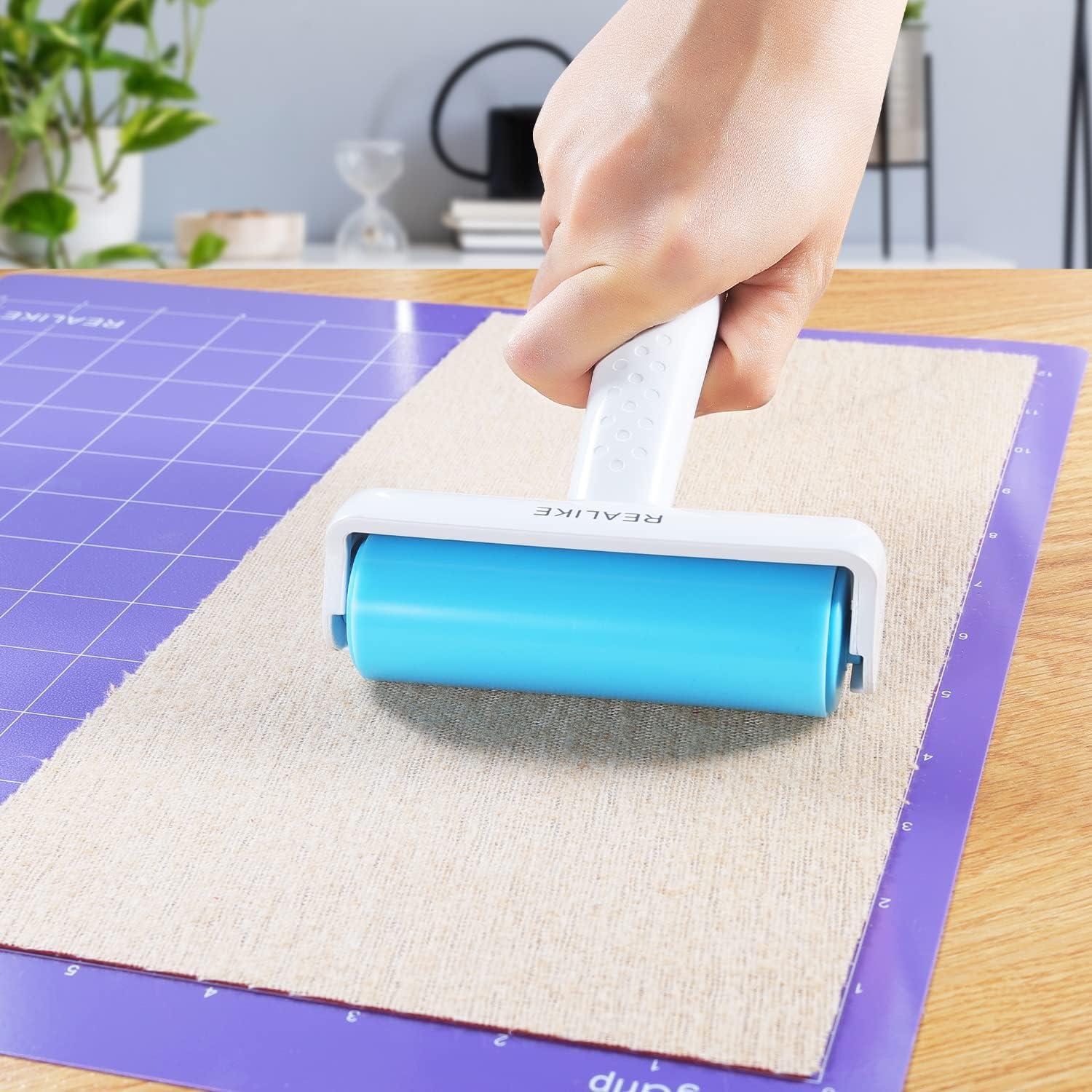 REALIKE Brayer Roller & Mat Tweezers Remover Set for Crafting Cricut