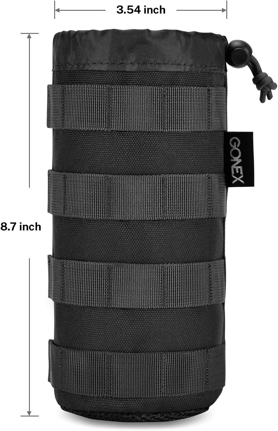 Gonex Tactical MOLLE Water Bottle Pouch, Drawstring Open Top & Mesh