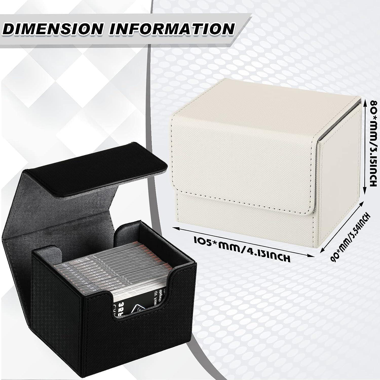 Leather Deck Card Boxes Large Size for 100+ Sleeved Cards Black