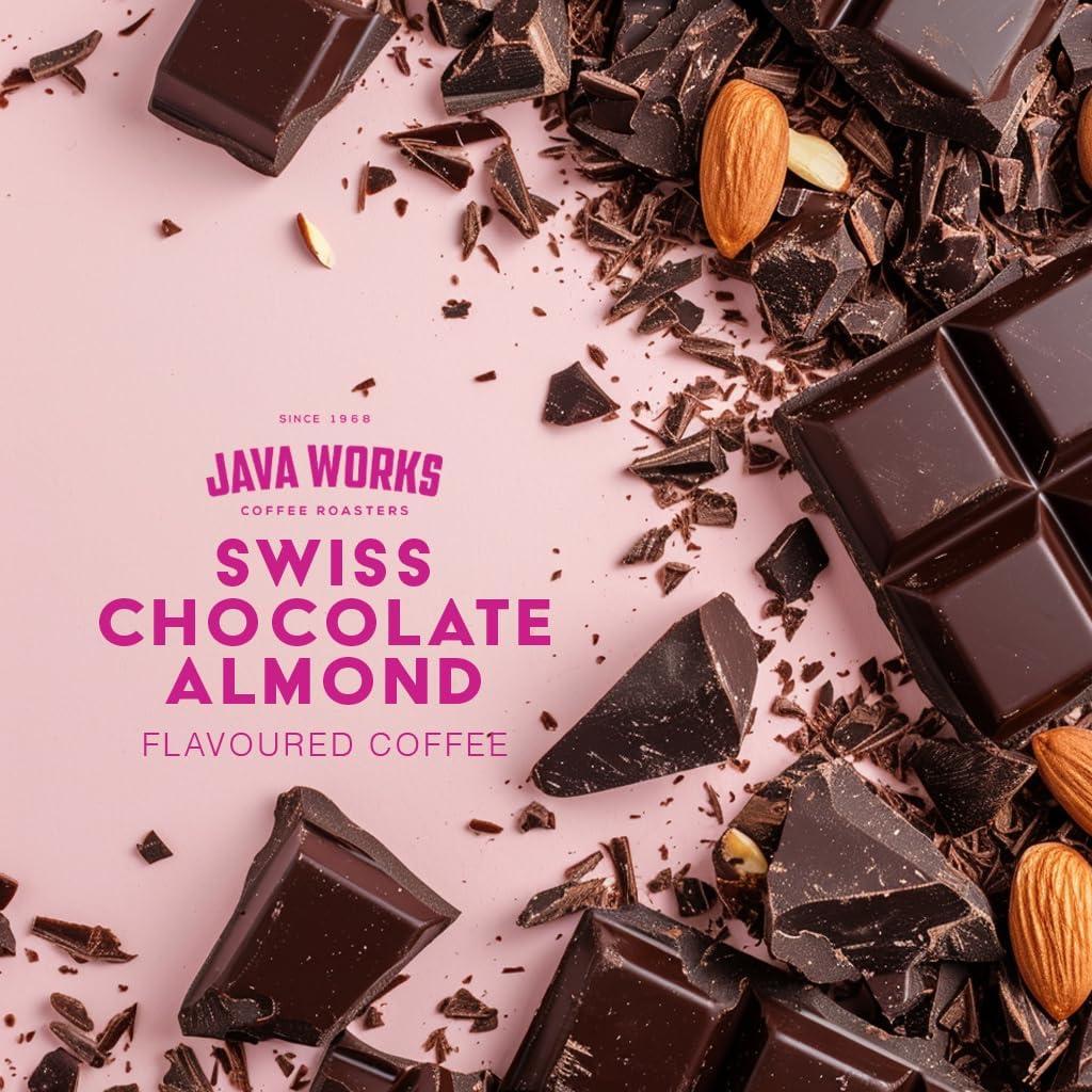 Java Works Coffee - Swiss Chocolate Almond Flavoured Coffee | 340 grams ...