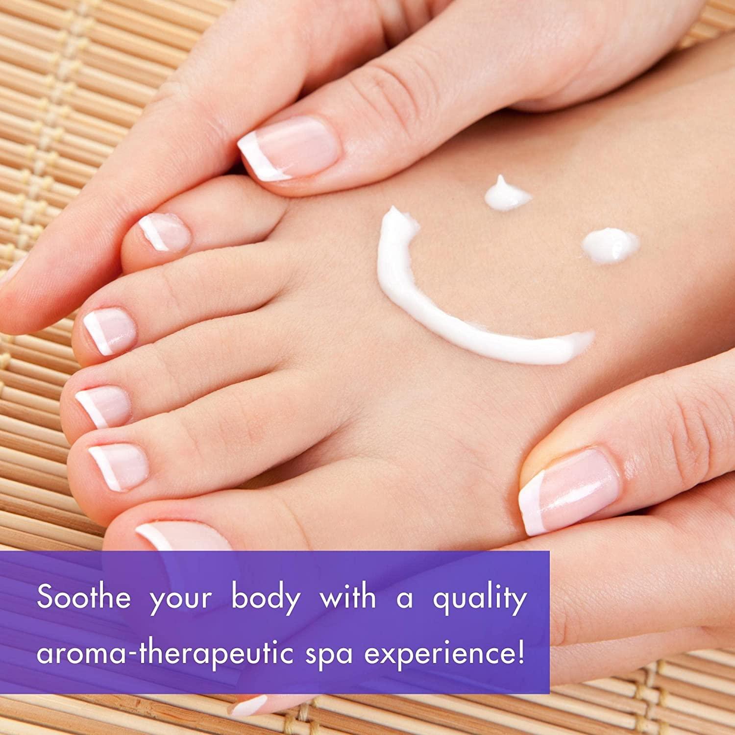 SPA REDI Body and Foot Cream Mask, Lavender and Wildflower, 16 Oz