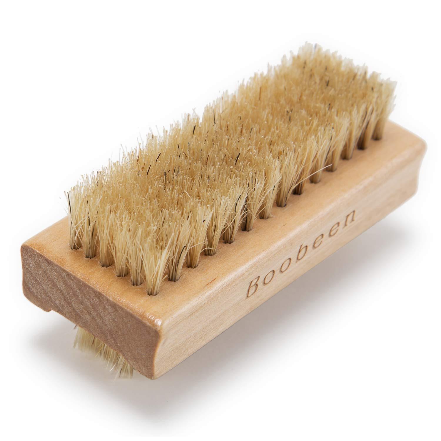 Boobeen Natural Pig Bristle Nail Brush Finger Nail Brush Hand