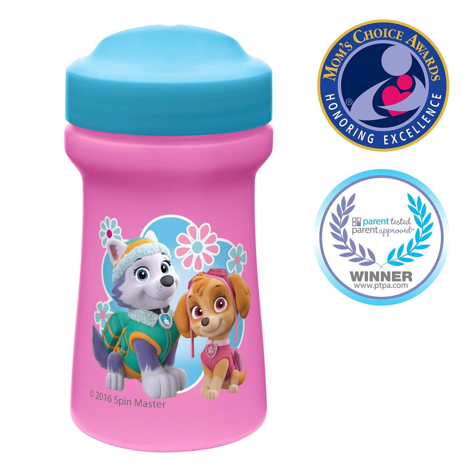 Zak Designs Toddlerific Perfect Flo Toddler Cup with Paw Patrol Girl  Graphics Single Wall Construction and Adjustable Flow Technology