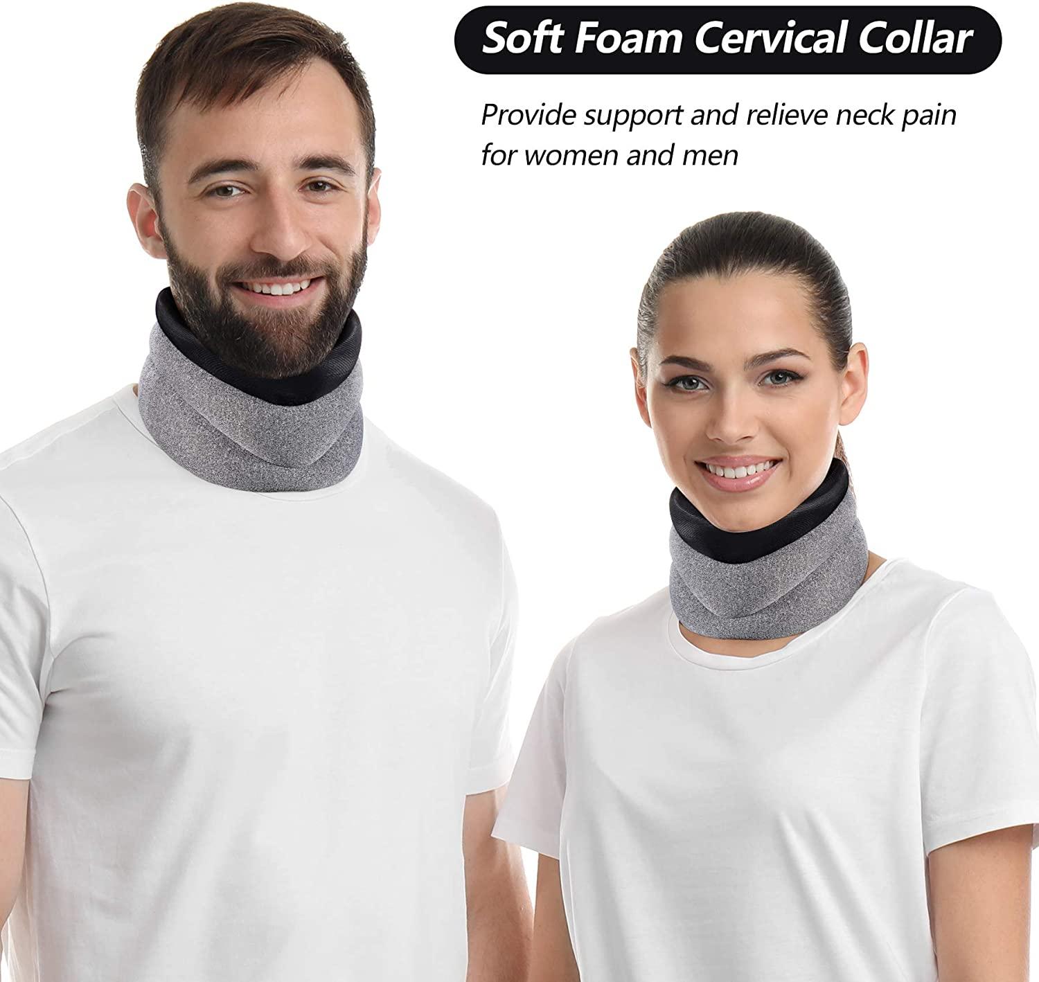Large Neck Brace for Pain Relief & Support Soft Cervical Collar for