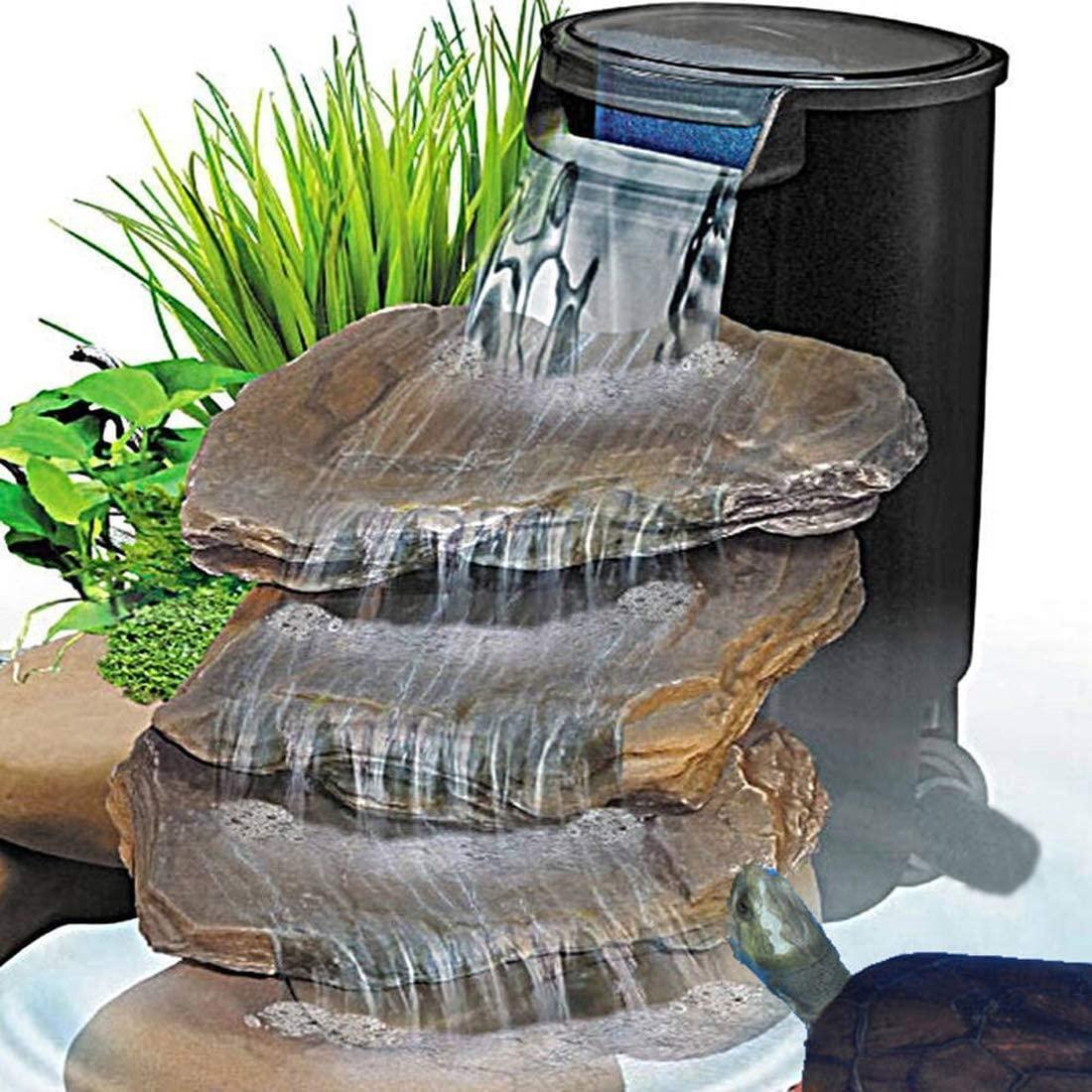 Aquarium Turtle Filter Waterfall Flow Water Clean Pump BioFiltration for Reptiles Tank Low