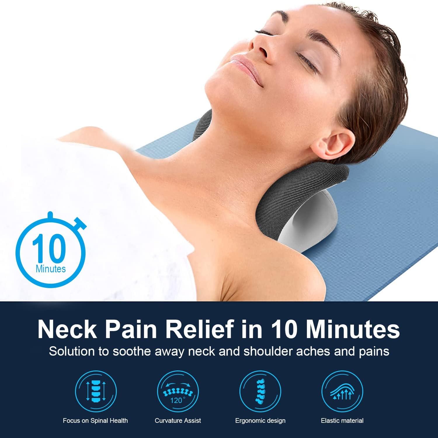 Grey Smart Massage Pillow Suitable for Cervical Spine Stretching Hot  Compress Multifunctional Neck Pillow Relieve Fatigue