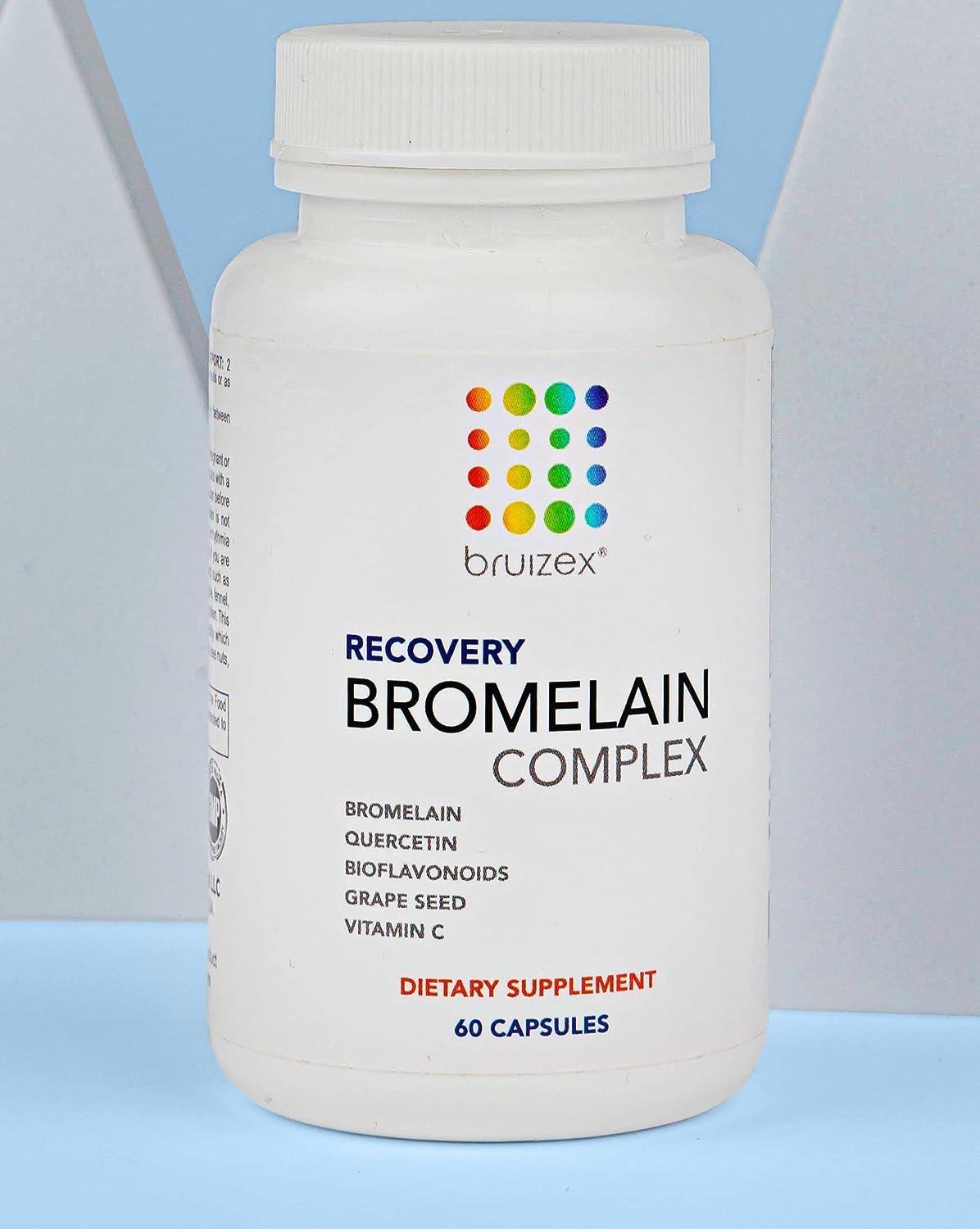 Bromelain & Quercetin Recovery Complex Post Surgery Relief for Bruising, Swelling & Lymphatic
