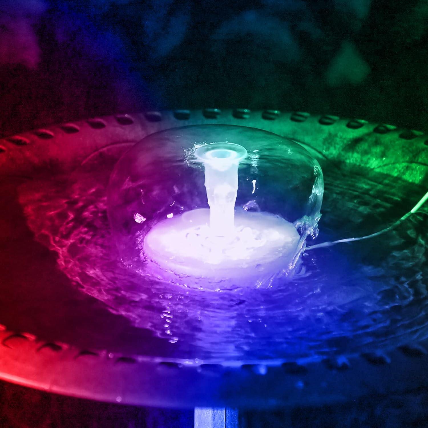 USB Floating Water Fountain Pump with 7 Nozzles - AISITIN 2.5W LED DIY ...