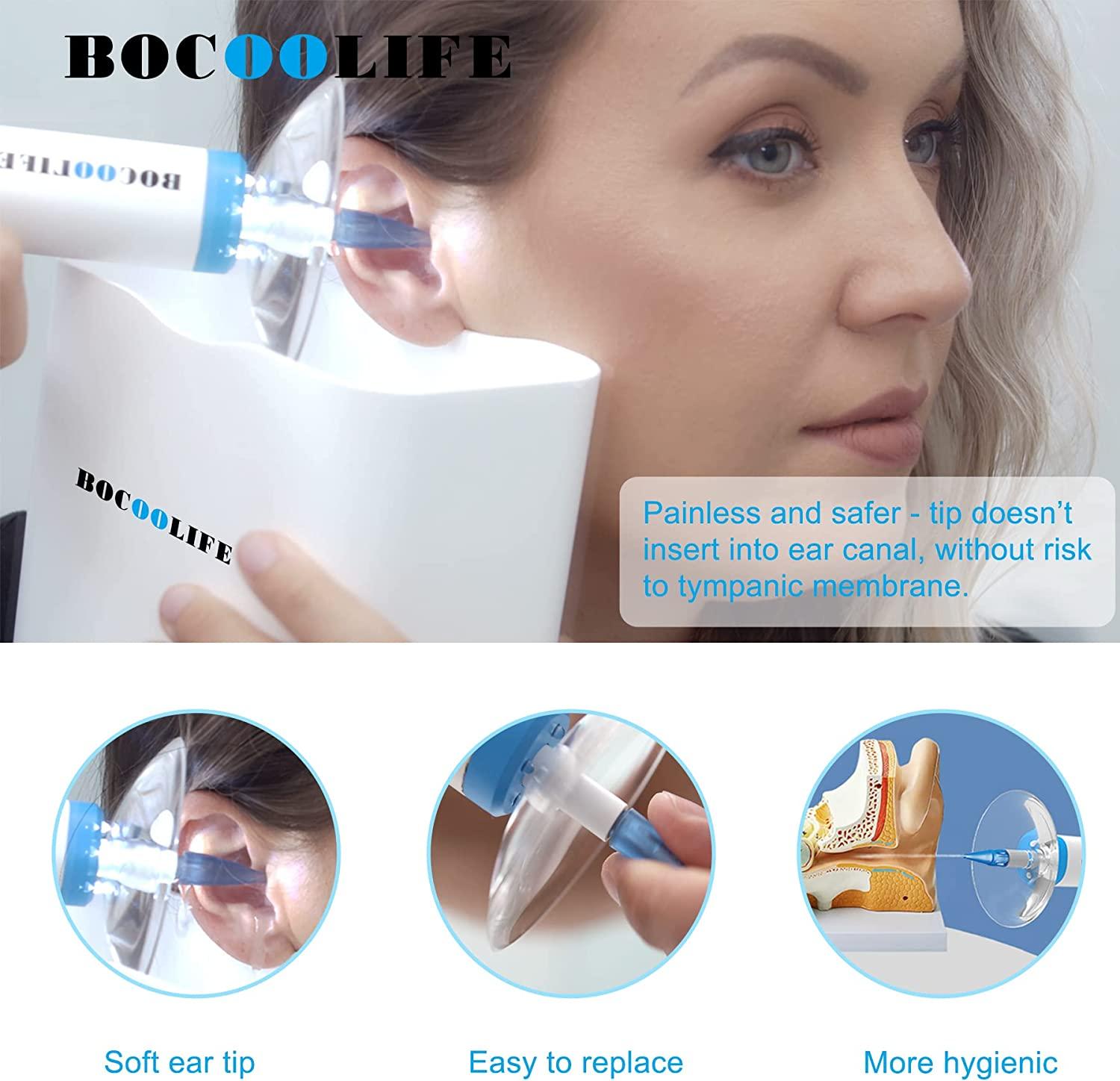 BOCOOLIFE Electric Ear Wax Removal Ear Tips, Replacement Ear Cleaner