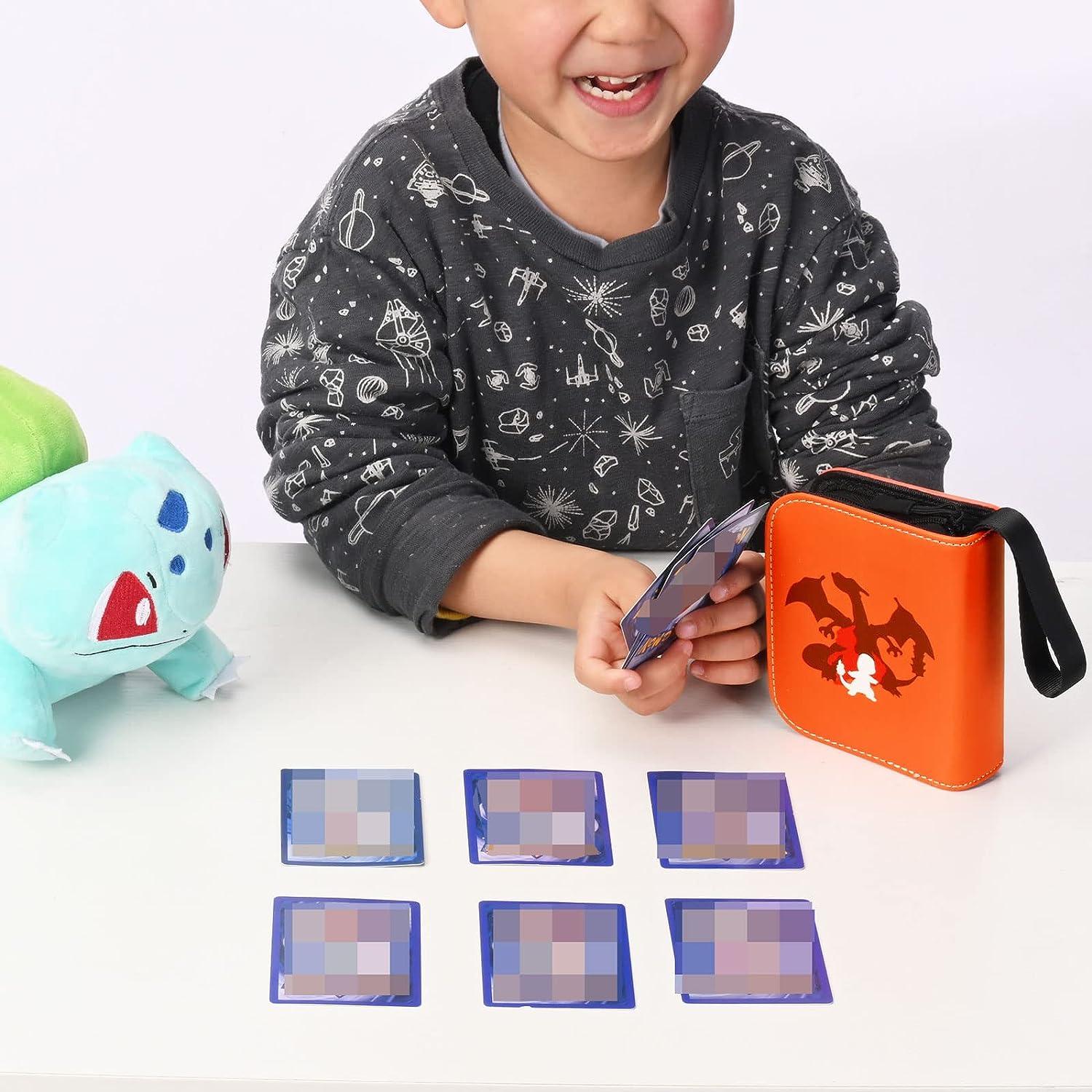 2-Pocket Trading Card Mini Binder for Pokemon TCG Cards, Hold 80