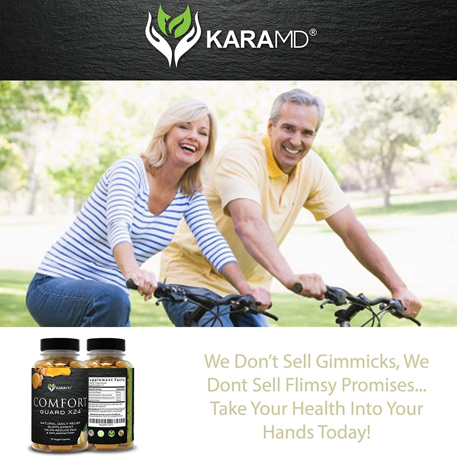 KaraMD Comfort Guard X24 Natural AntiInflammatory Joint Support Supplement with Turmeric