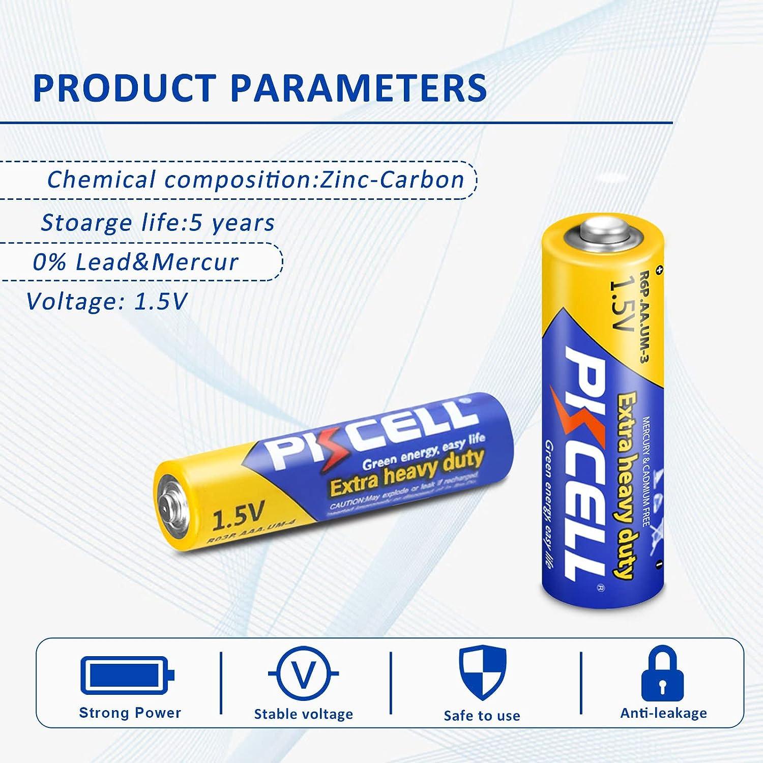 100 Pack AAA Batteries R03P UM4 AAA Battery 1.5V Single Use Battery