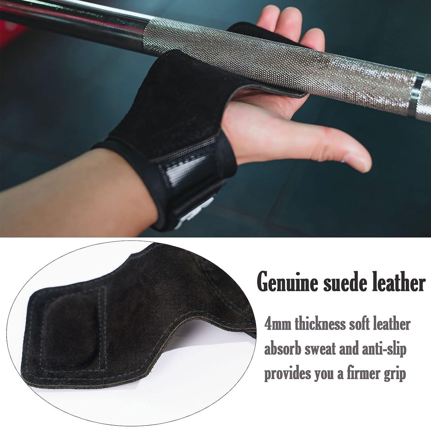 Wrist Straps for Weightlifting with Wrist Wraps,Leather Weight Lifting