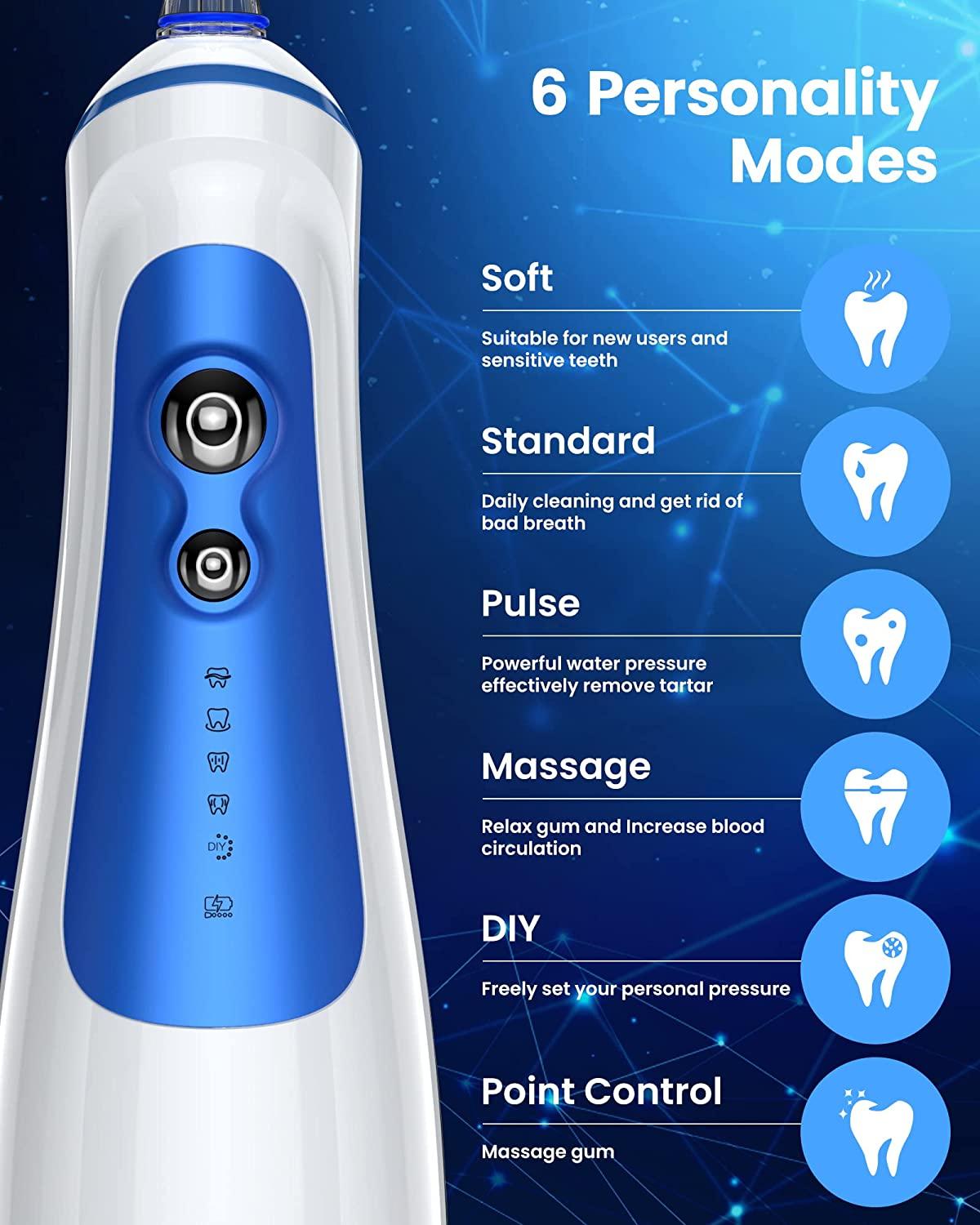 BAIBB Water Flosser & Electric Toothbrush Combo Kit 6 Modes, 3 Sonic