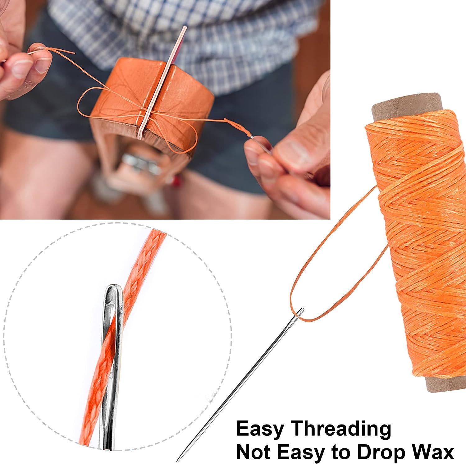 Heavy Duty Leather Sewing Waxed Thread Wax Cord String Hand Stitching Craft  150D