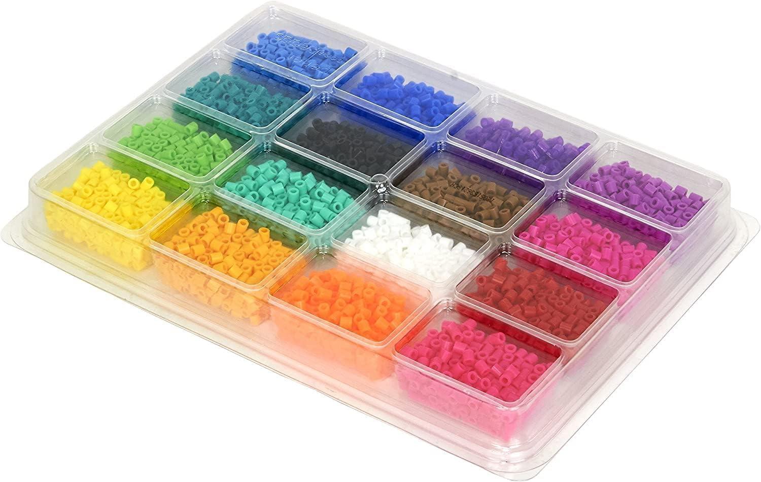 Perler 17605 Assorted Fuse Beads Kit with Storage Tray and Pattern Book for  Arts and Crafts, Multicolor, 4001pcs