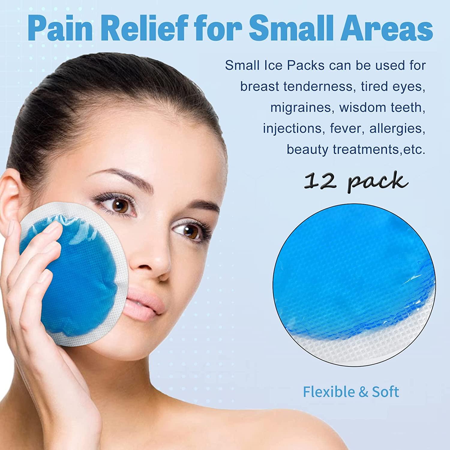Tutmyrea Ice Packs for Injuries Reusable, 12 Pack Soft Small Ice Packs