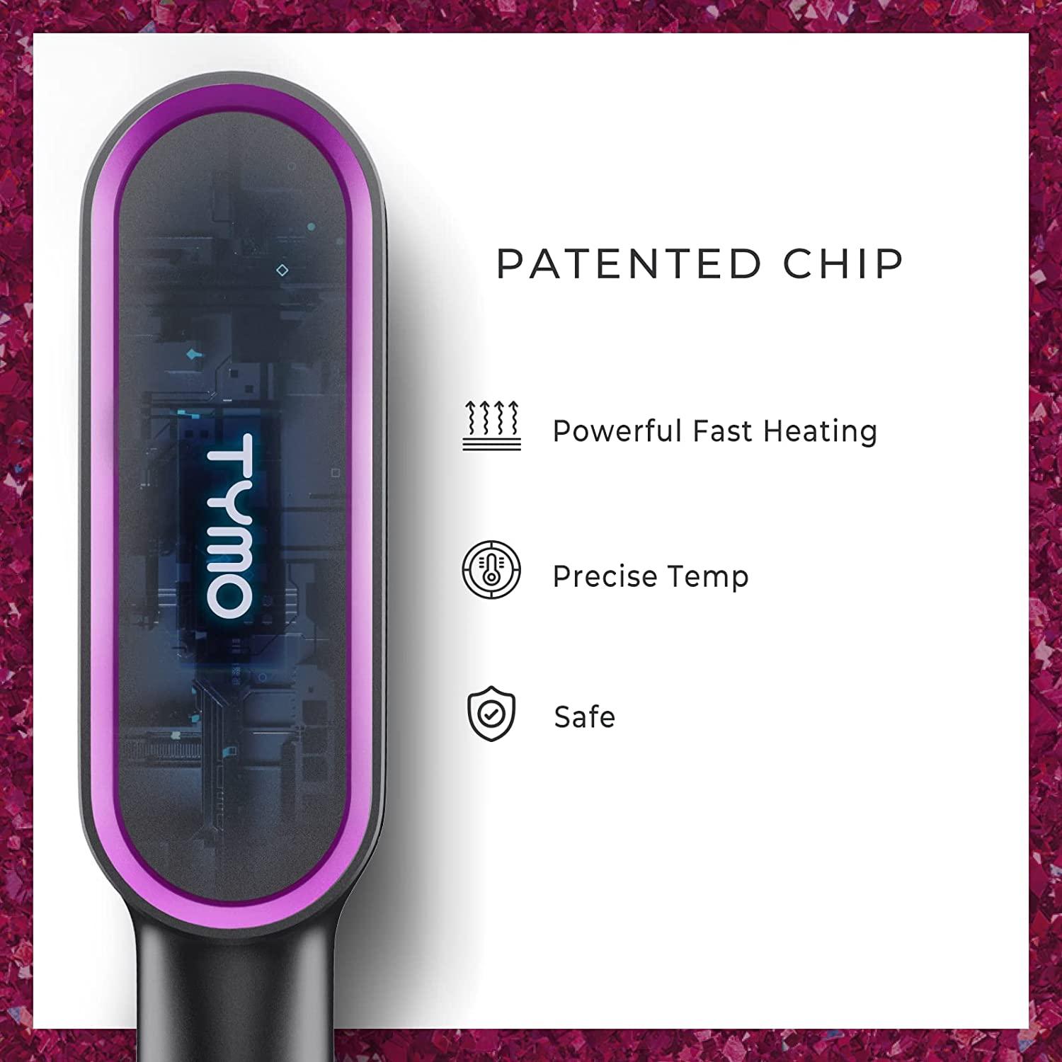 TYMO Hair Straightener Comb Matte Black Straightening Brush for Women