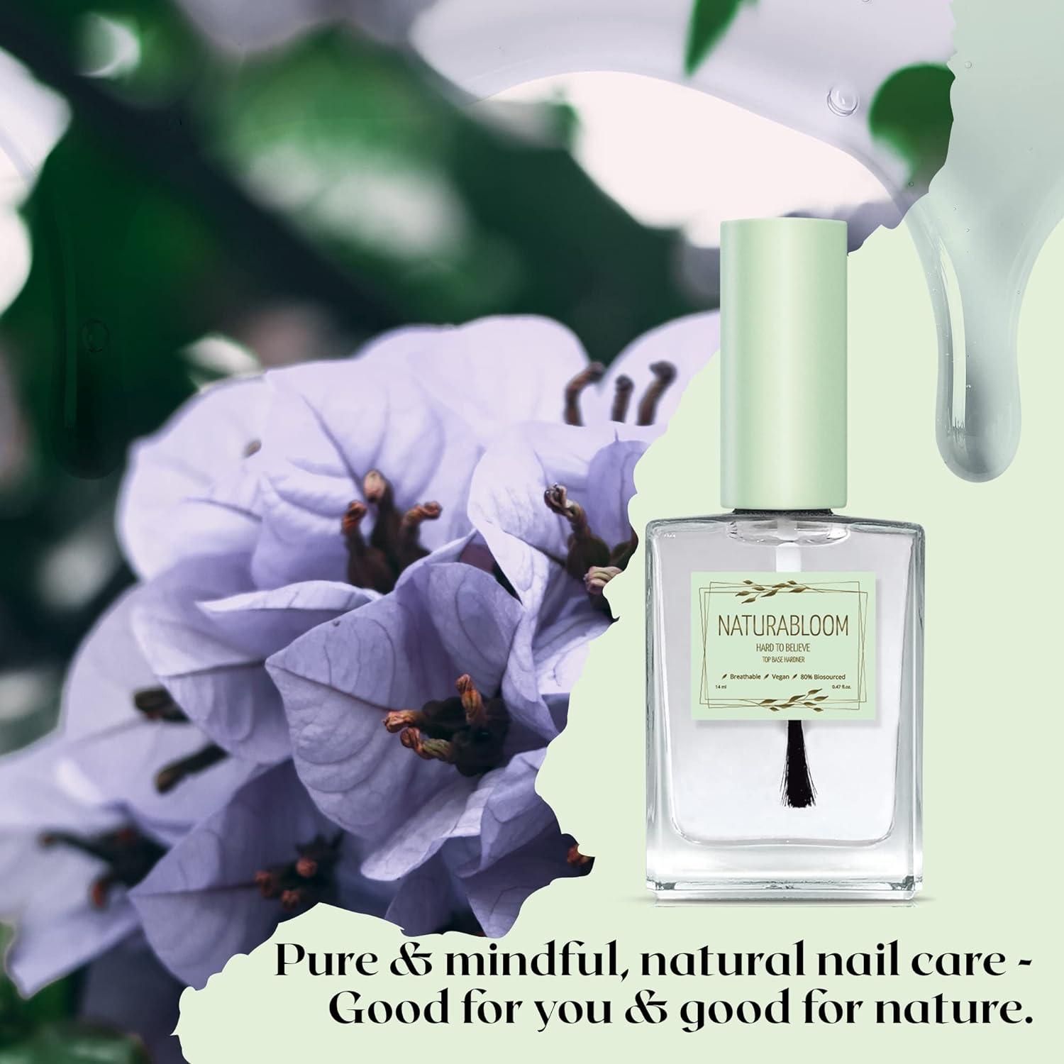 NATURABLOOM Hard to Believe 3In1 Nail Strengthener and Growth Polish Nail Hardener and