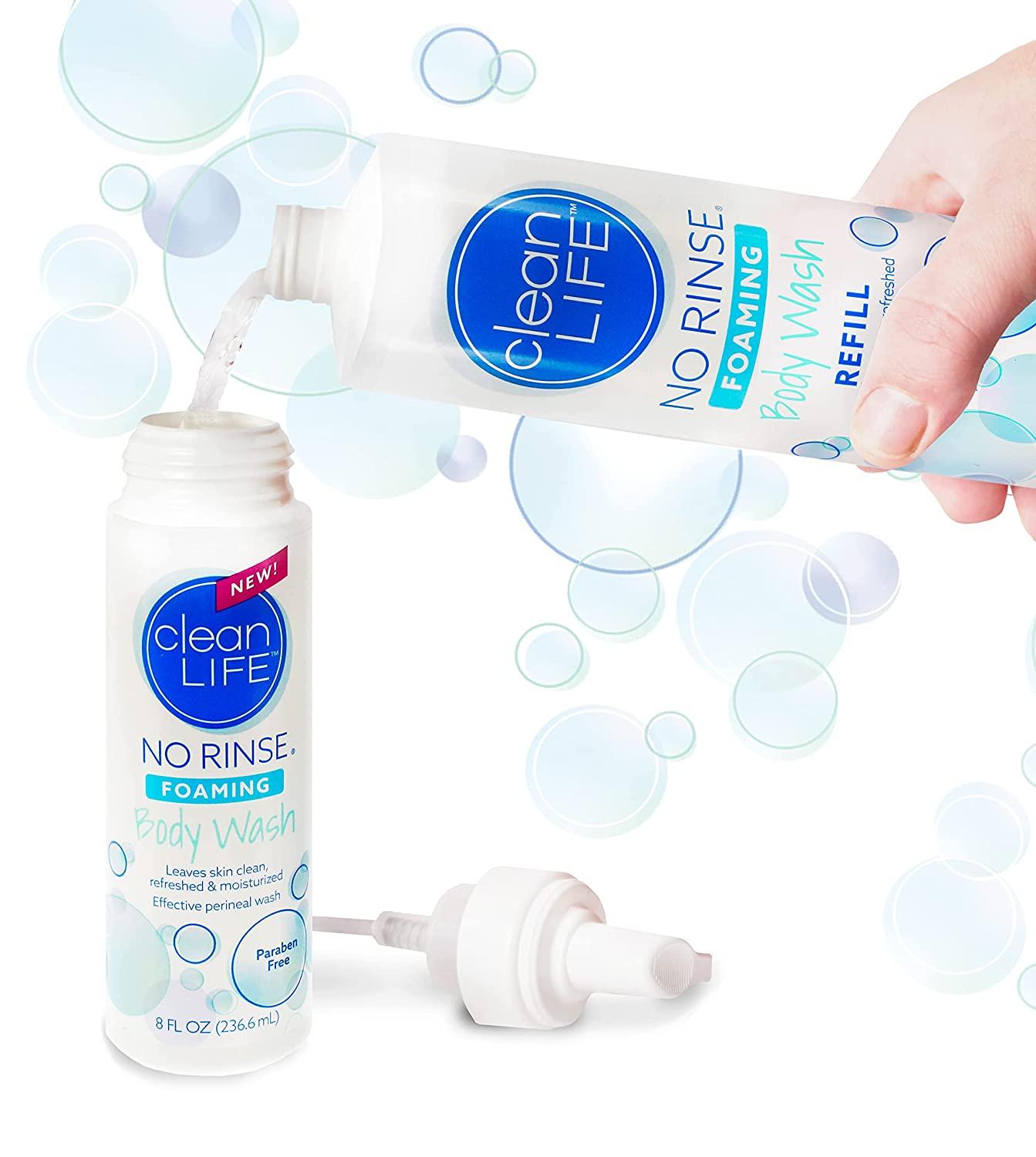 NoRinse Foaming Body Wash, 8 fl oz The Original Formulas, Leaves Skin